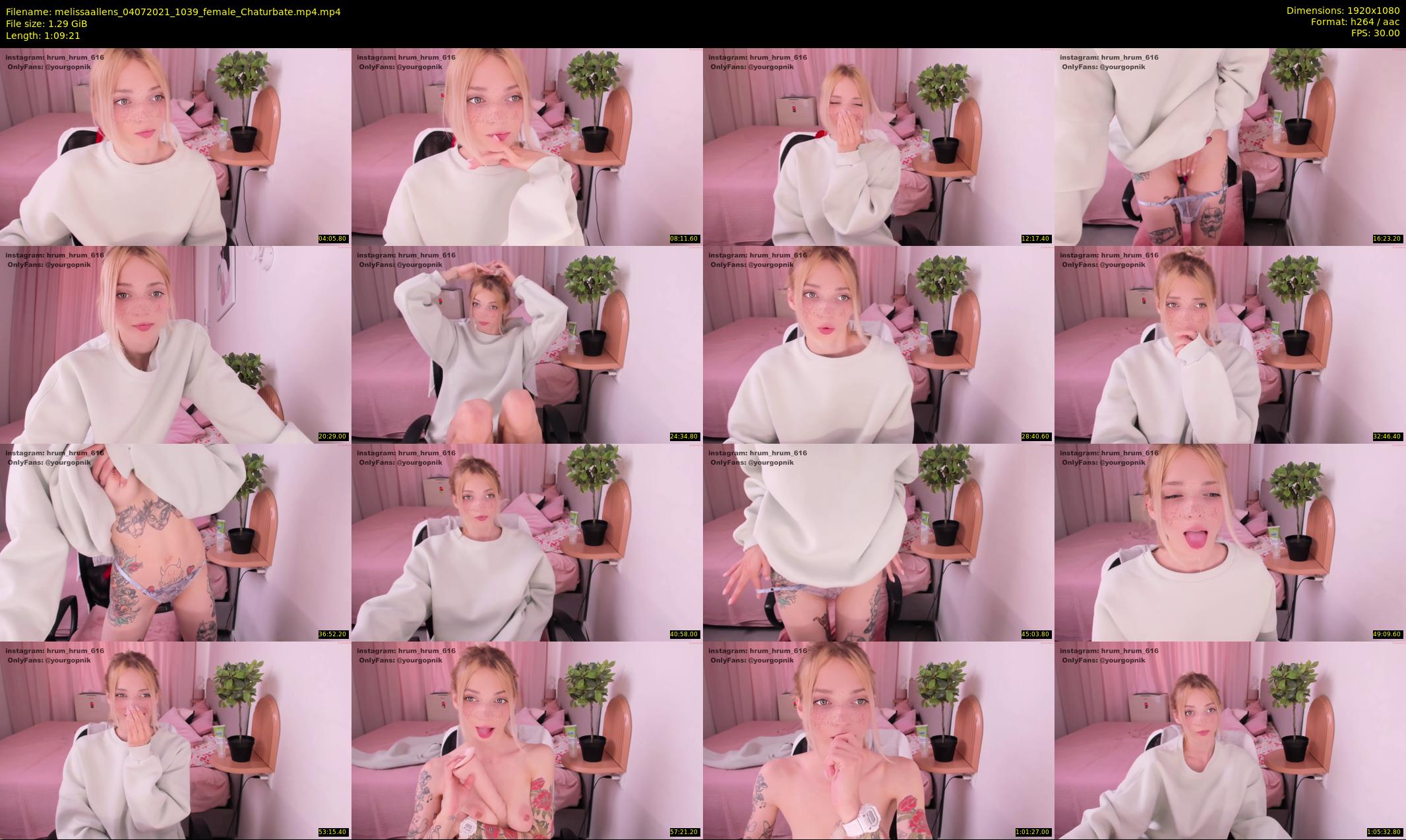 melissaallens — 70 minute Chaturbate female cam show recording, 1080p, Jul 4, 2021