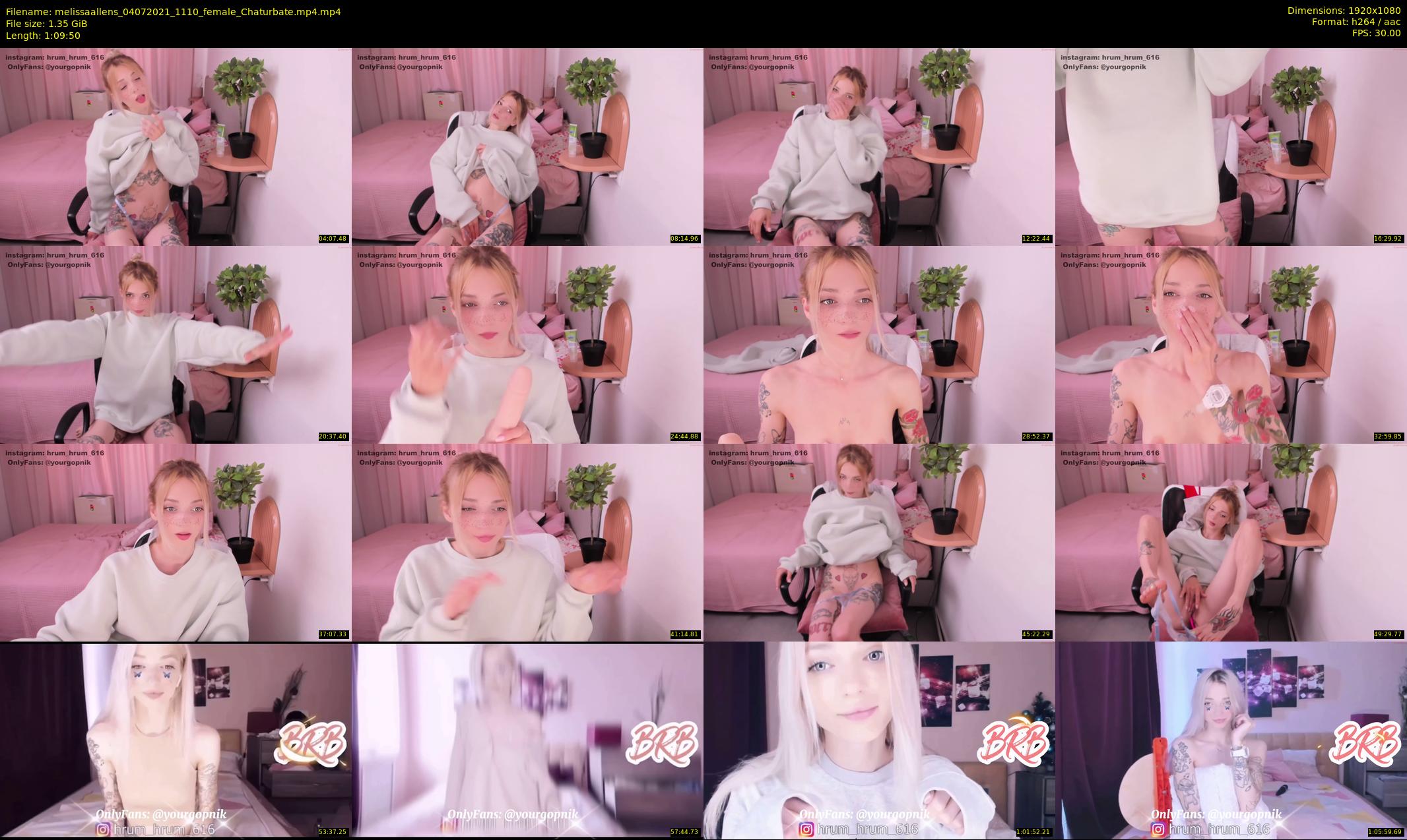 melissaallens — 70 minute Chaturbate female cam show recording, 1080p, Jul 4, 2021