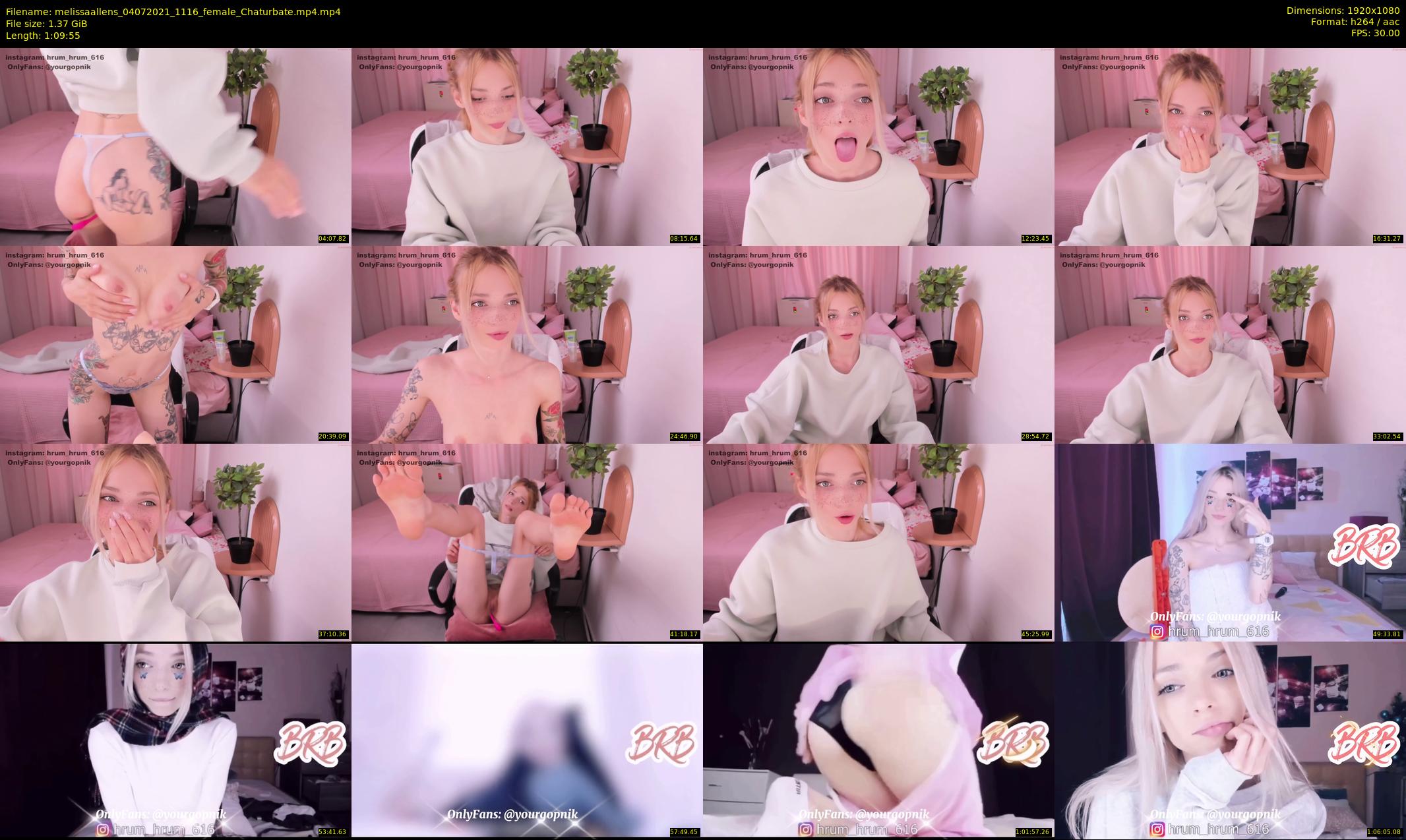 melissaallens — 70 minute Chaturbate female cam show recording, 1080p, Jul 4, 2021