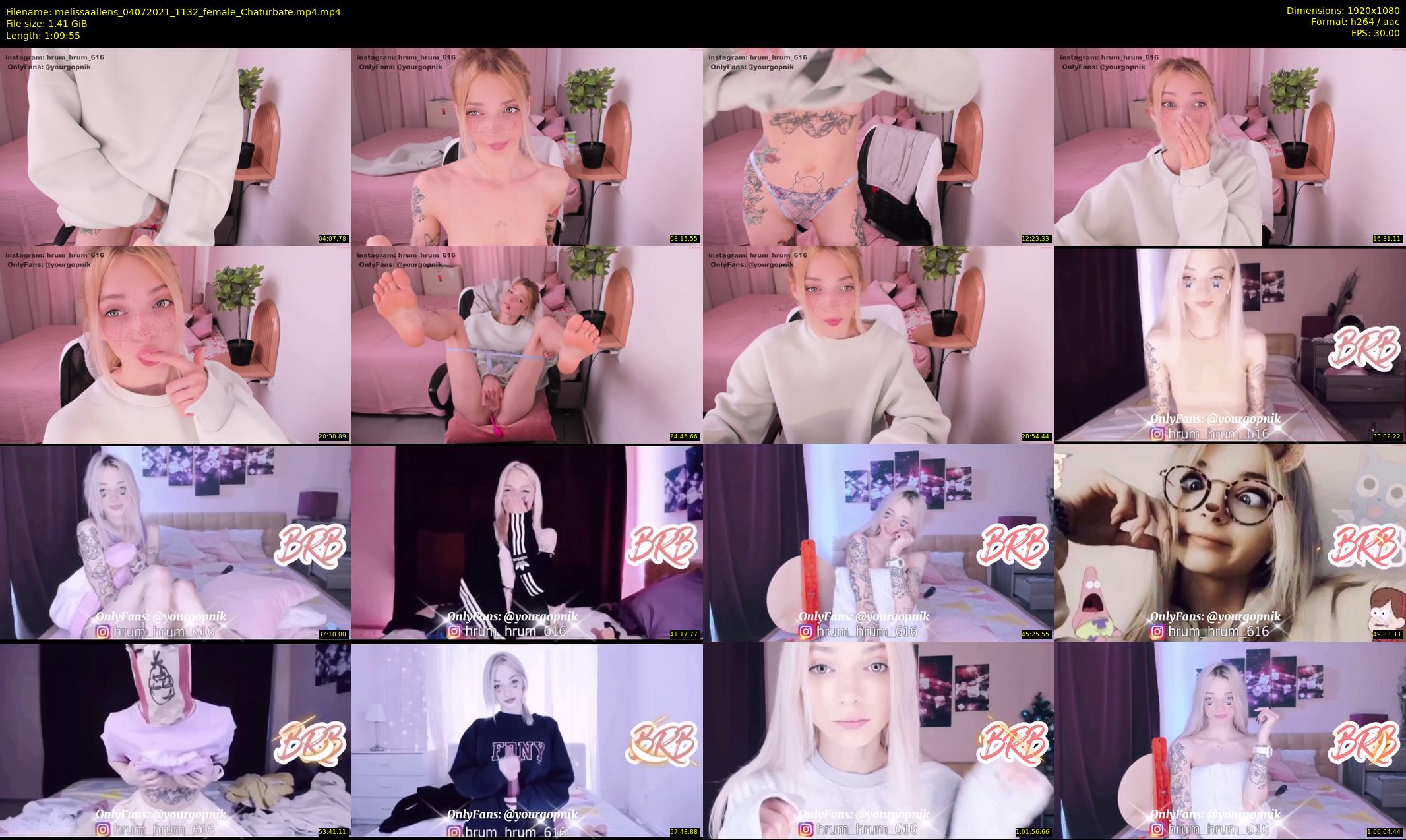 melissaallens — 70 minute Chaturbate female cam show recording, 1080p, Jul 4, 2021