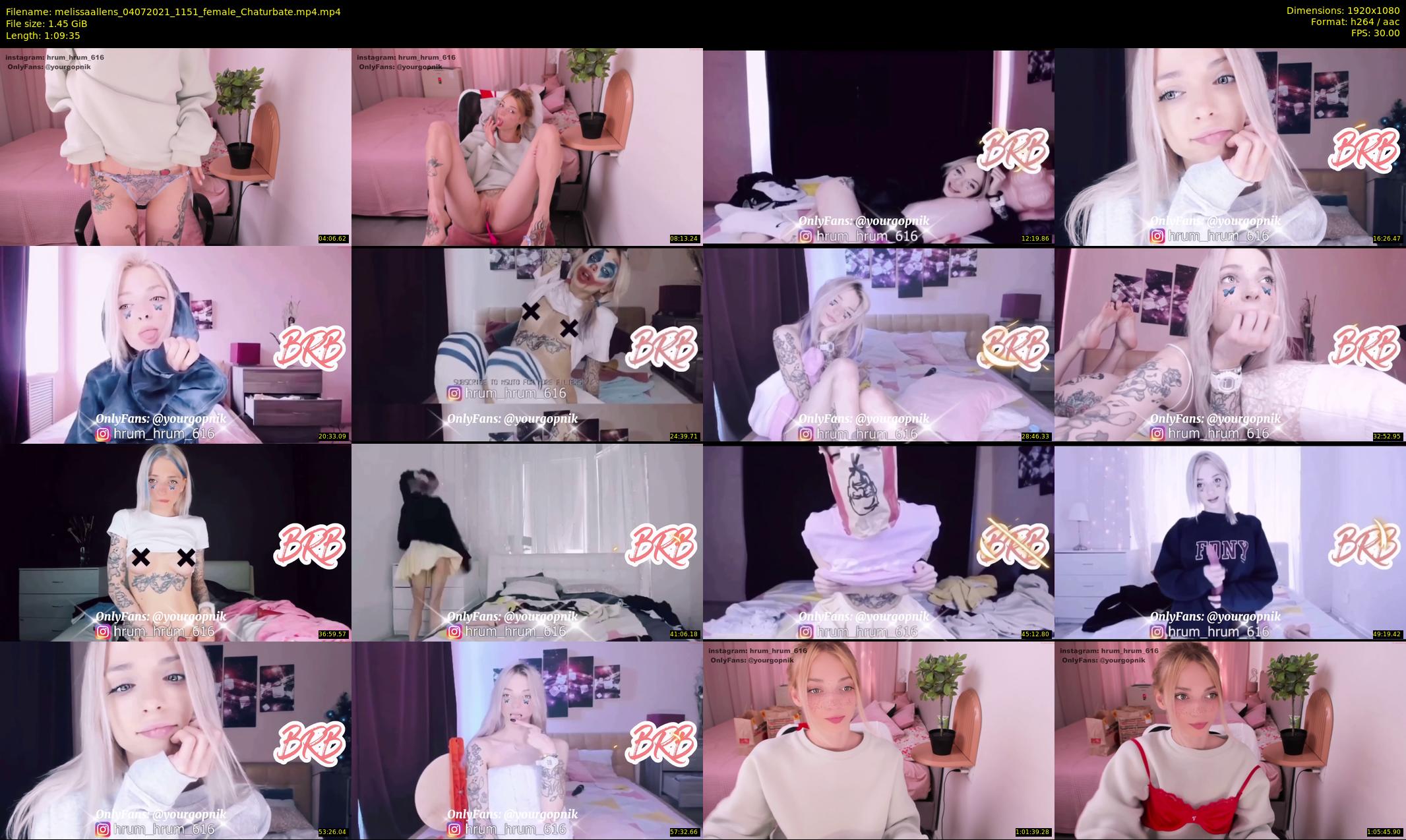 melissaallens — 70 minute Chaturbate female cam show recording, 1080p, Jul 4, 2021