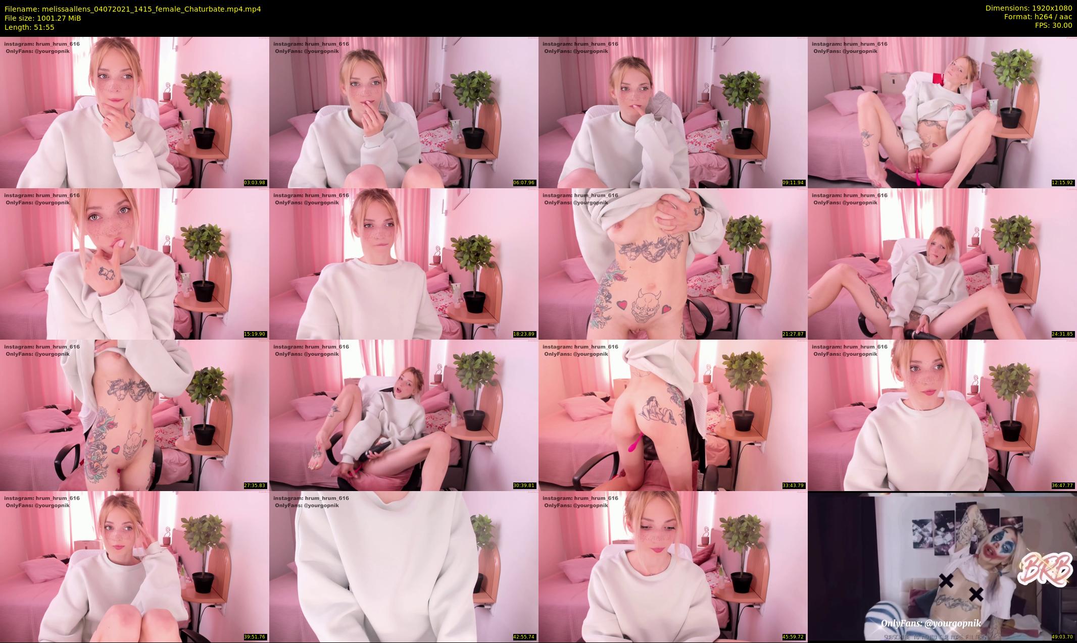 melissaallens — 52 minute Chaturbate female cam show recording, 1080p, Jul 4, 2021