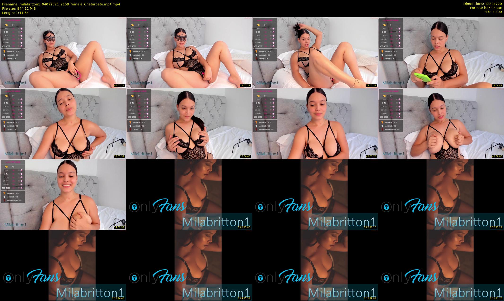 milabritton1 — 102 minute Chaturbate female cam show recording, 720p, Jul 4, 2021