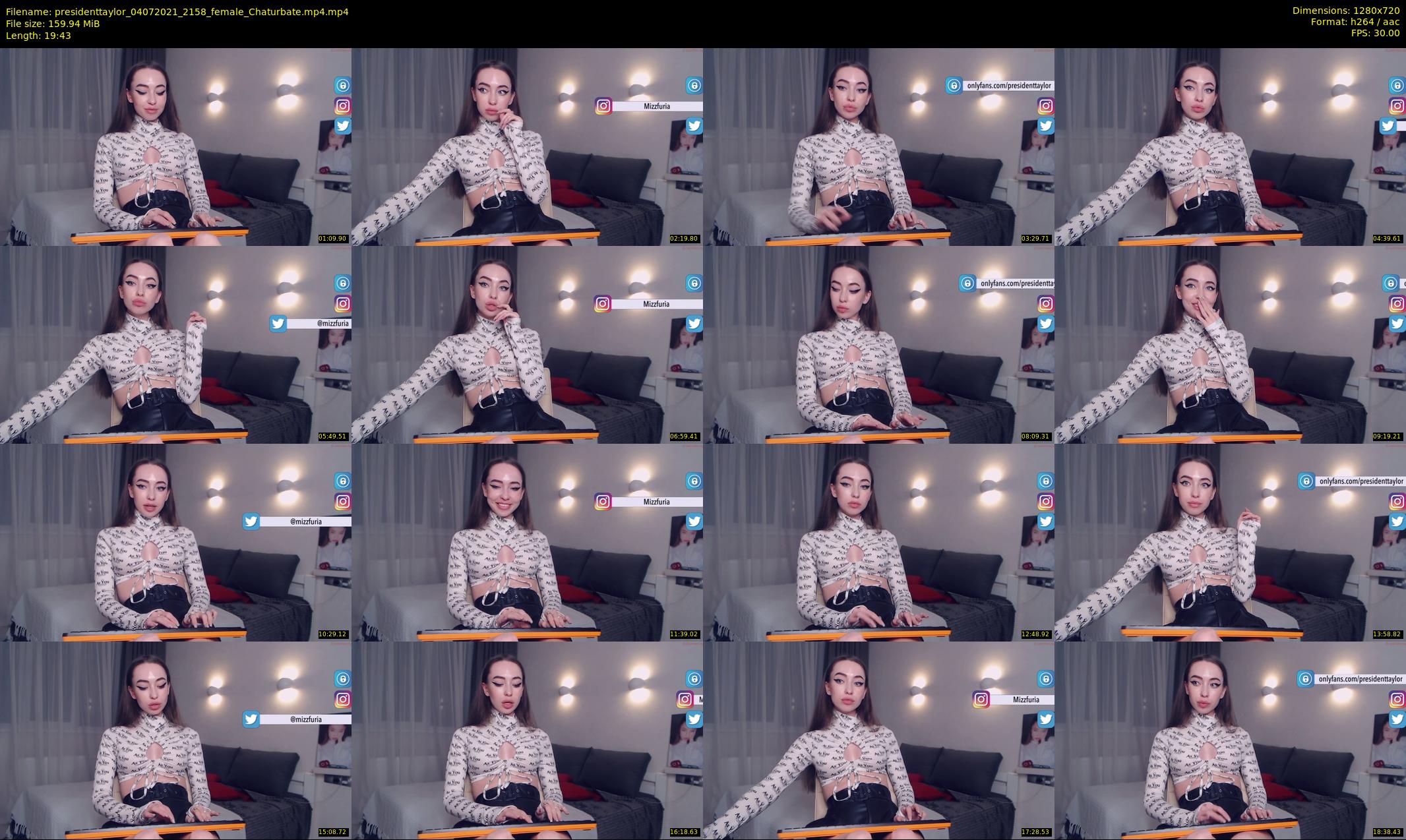 presidenttaylor — 20 minute Chaturbate female cam show recording, 720p, Jul 4, 2021