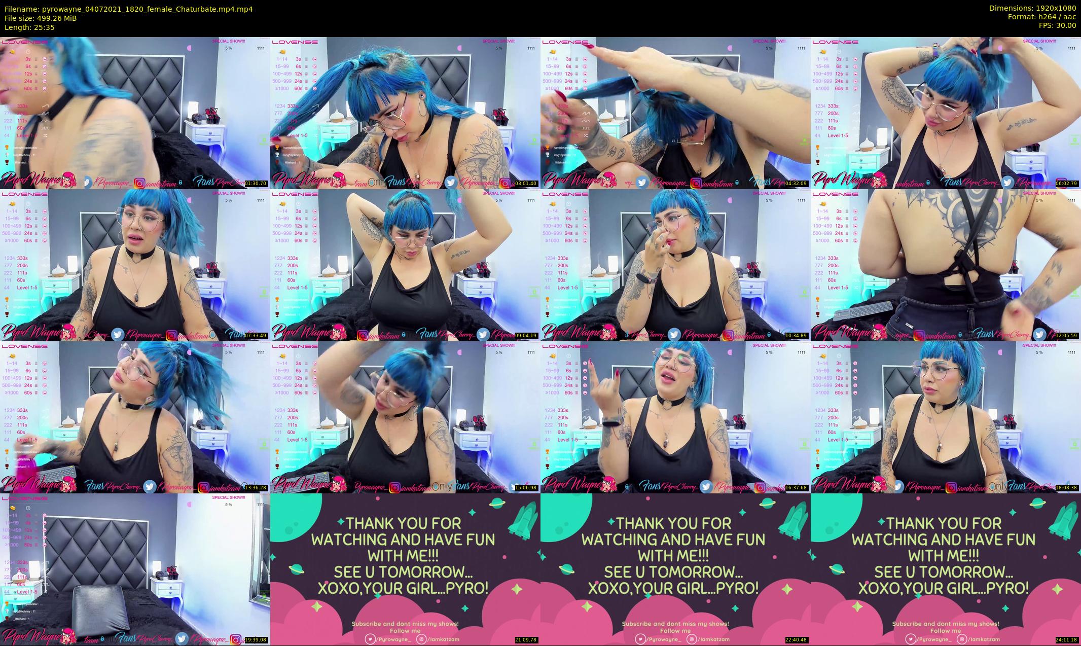 pyrowayne — 26 minute Chaturbate female cam show recording, 1080p, Jul 4, 2021