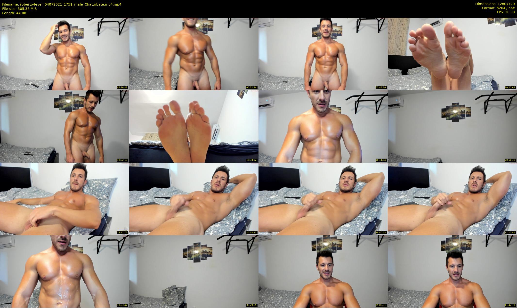 roberto4ever — 45 minute Chaturbate male cam show recording, 720p, Jul 4, 2021