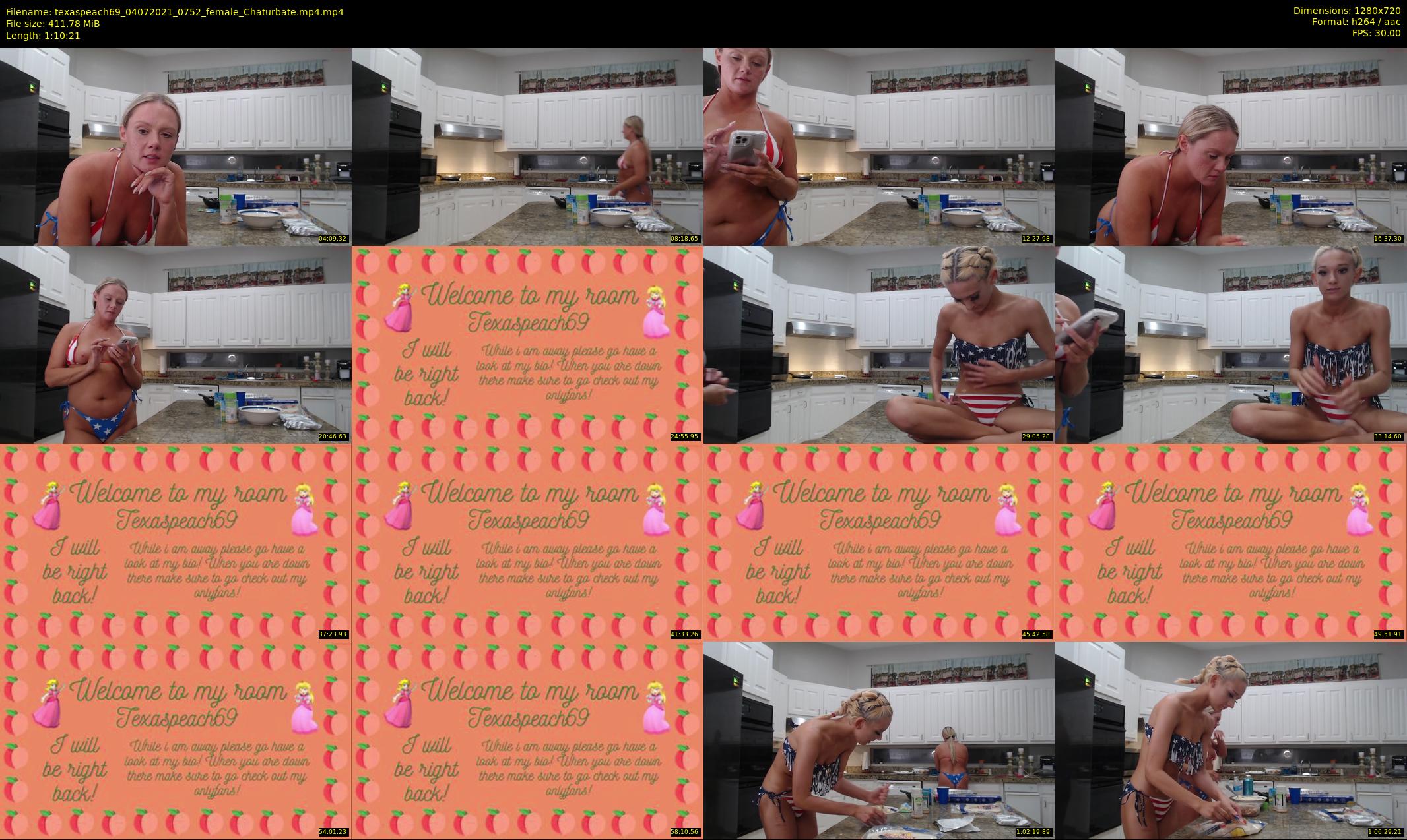 texaspeach69 — 71 minute Chaturbate female cam show recording, 720p, Jul 4, 2021