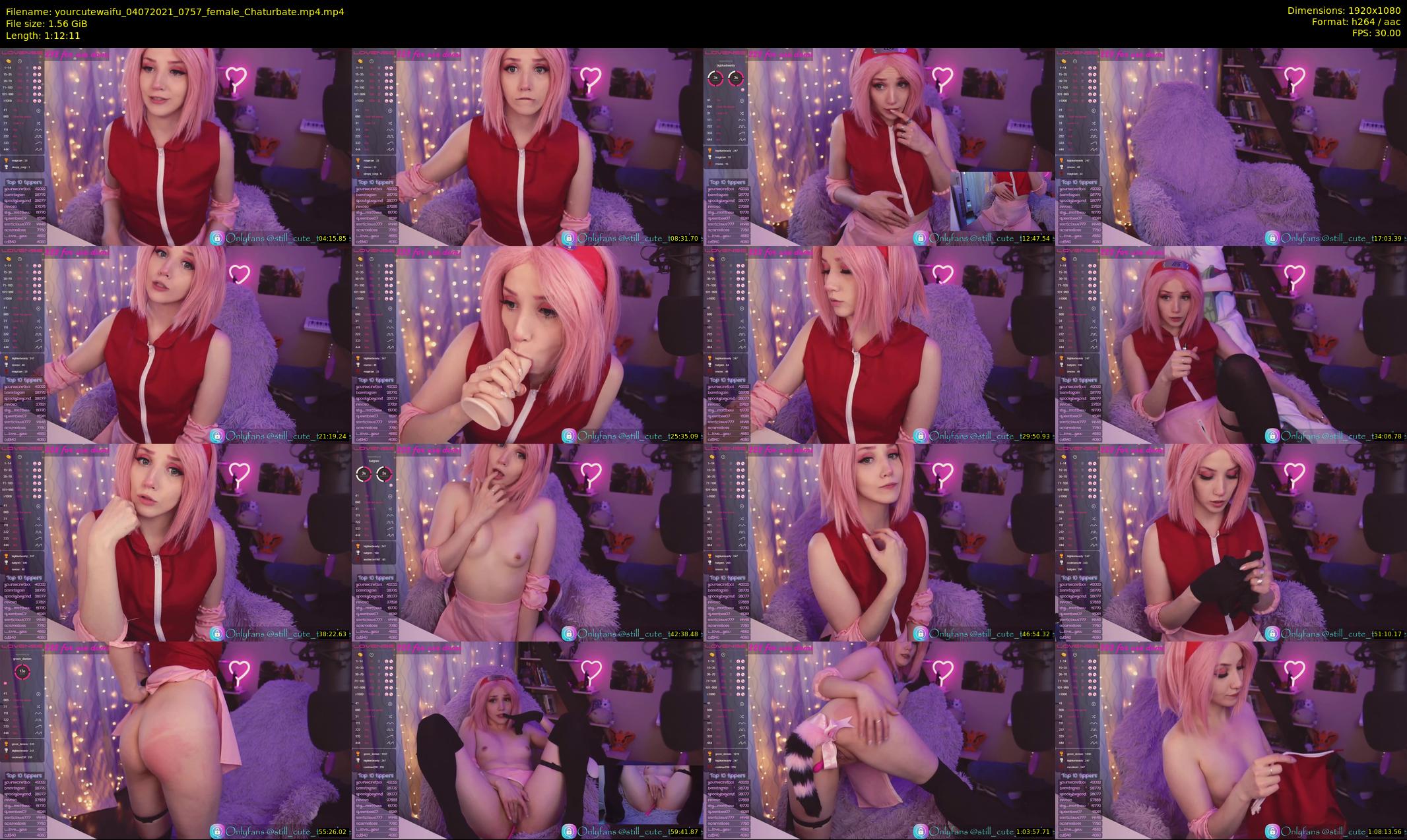 yourcutewaifu — 73 minute Chaturbate female cam show recording, 1080p, Jul 4, 2021