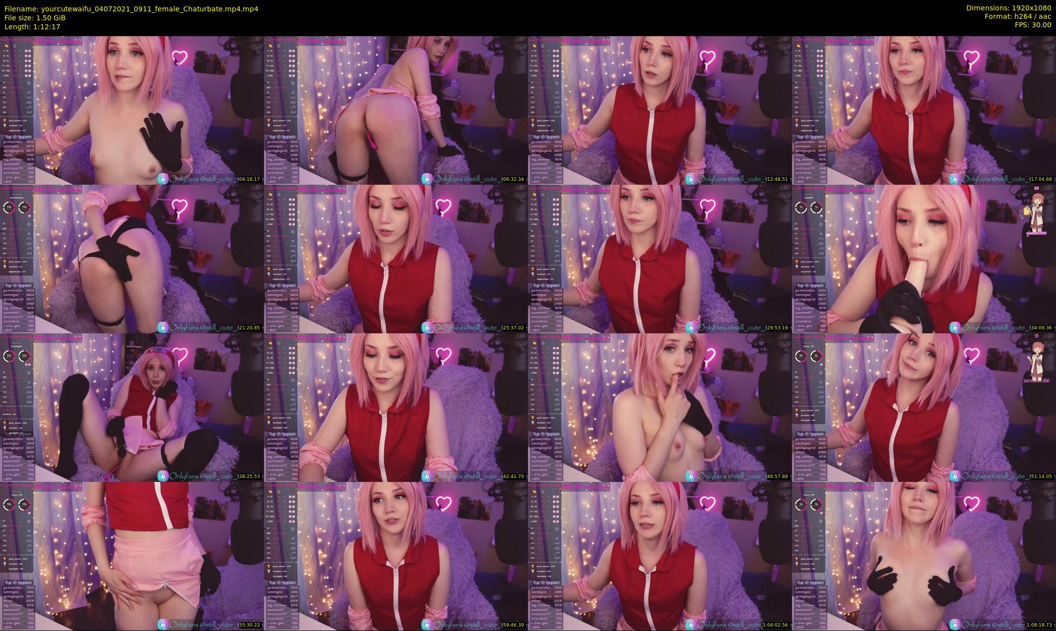 yourcutewaifu — 73 minute Chaturbate female cam show recording, 1080p, Jul 4, 2021