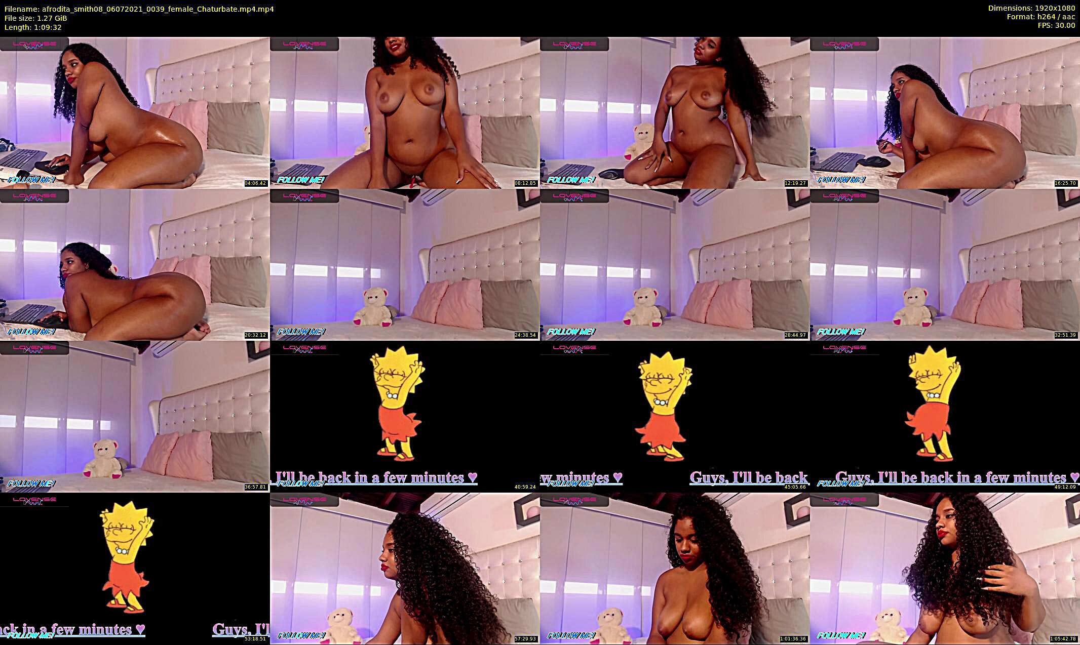 afrodita_smith08 — 70 minute Chaturbate female cam show recording, 1080p, Jul 6, 2021