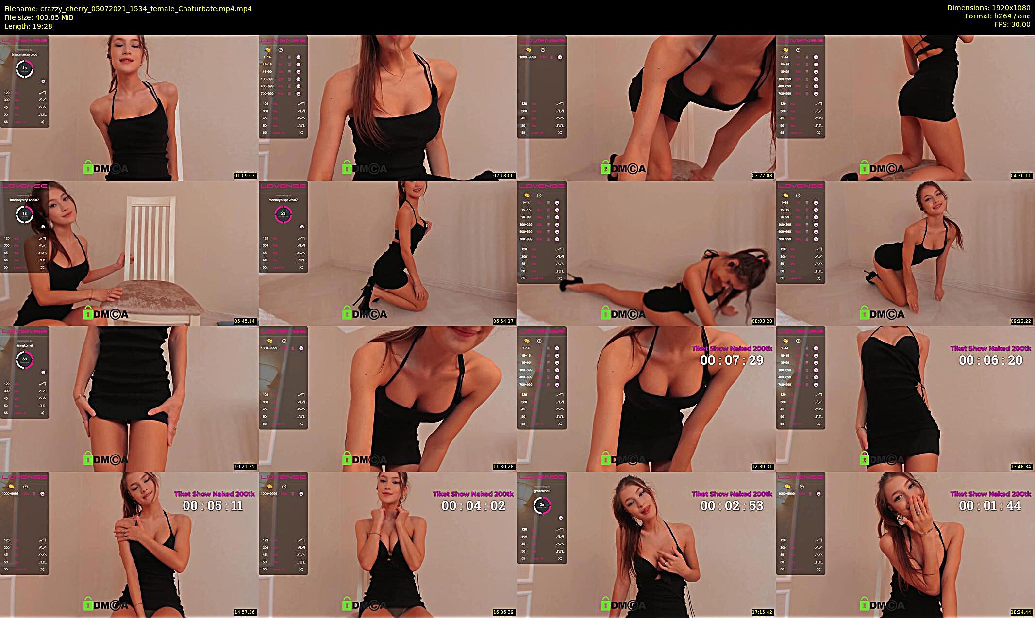 crazzy_cherry — 20 minute Chaturbate female cam show recording, 1080p, Jul 5, 2021