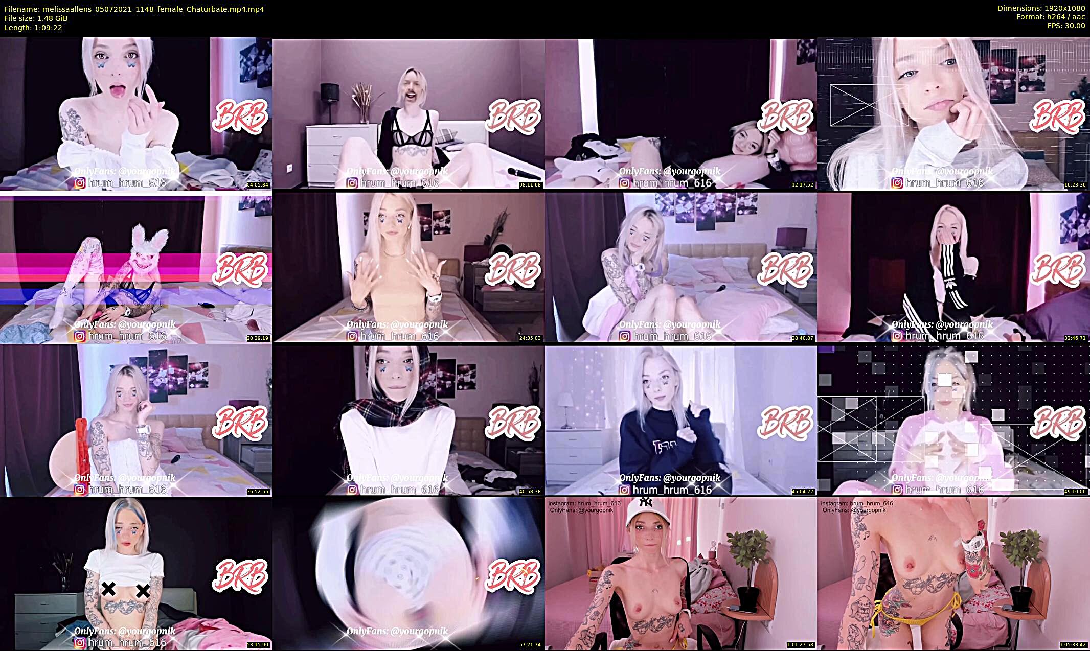 melissaallens — 70 minute Chaturbate female cam show recording, 1080p, Jul 5, 2021