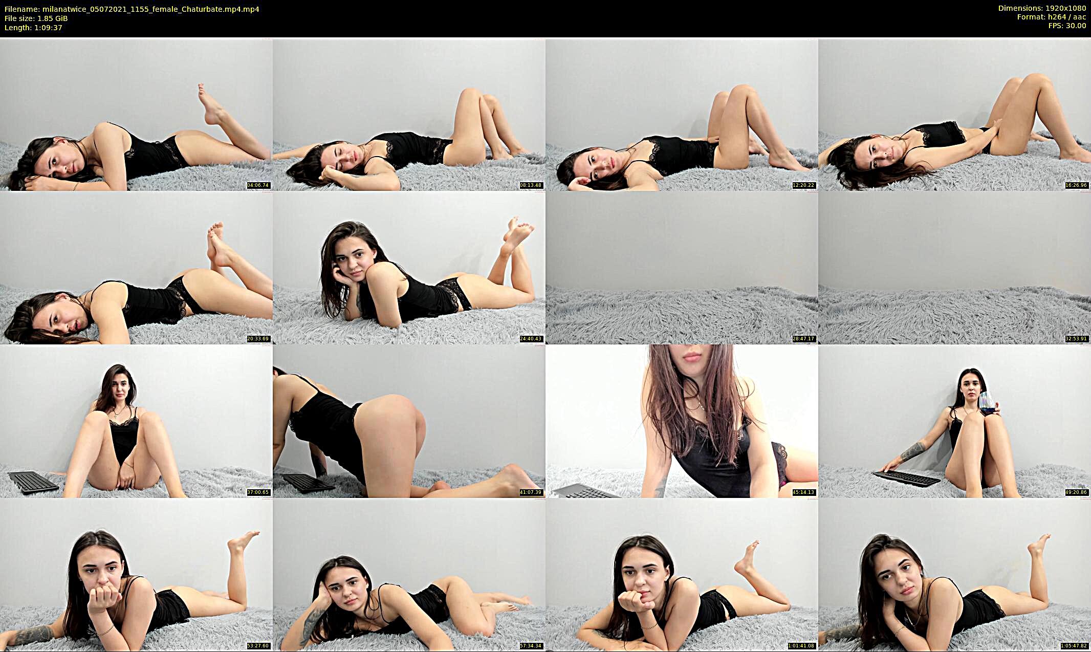 milanatwice — 70 minute Chaturbate female cam show recording, 1080p, Jul 5, 2021