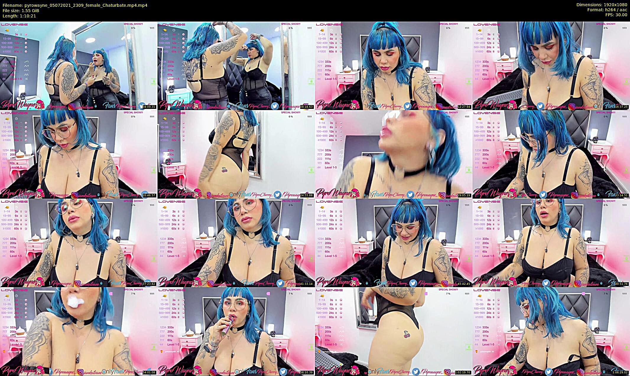 pyrowayne — 71 minute Chaturbate female cam show recording, 1080p, Jul 5, 2021