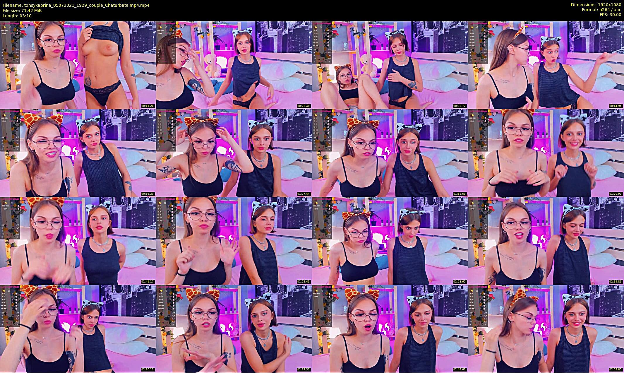 tonsykaprina — 4 minute Chaturbate couple cam show recording, 1080p, Jul 5, 2021
