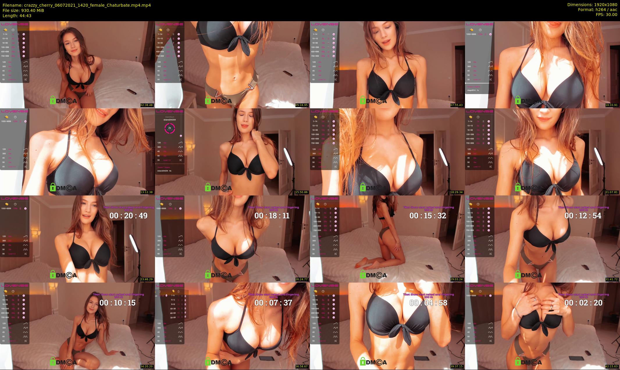 crazzy_cherry — 45 minute Chaturbate female cam show recording, 1080p, Jul 6, 2021