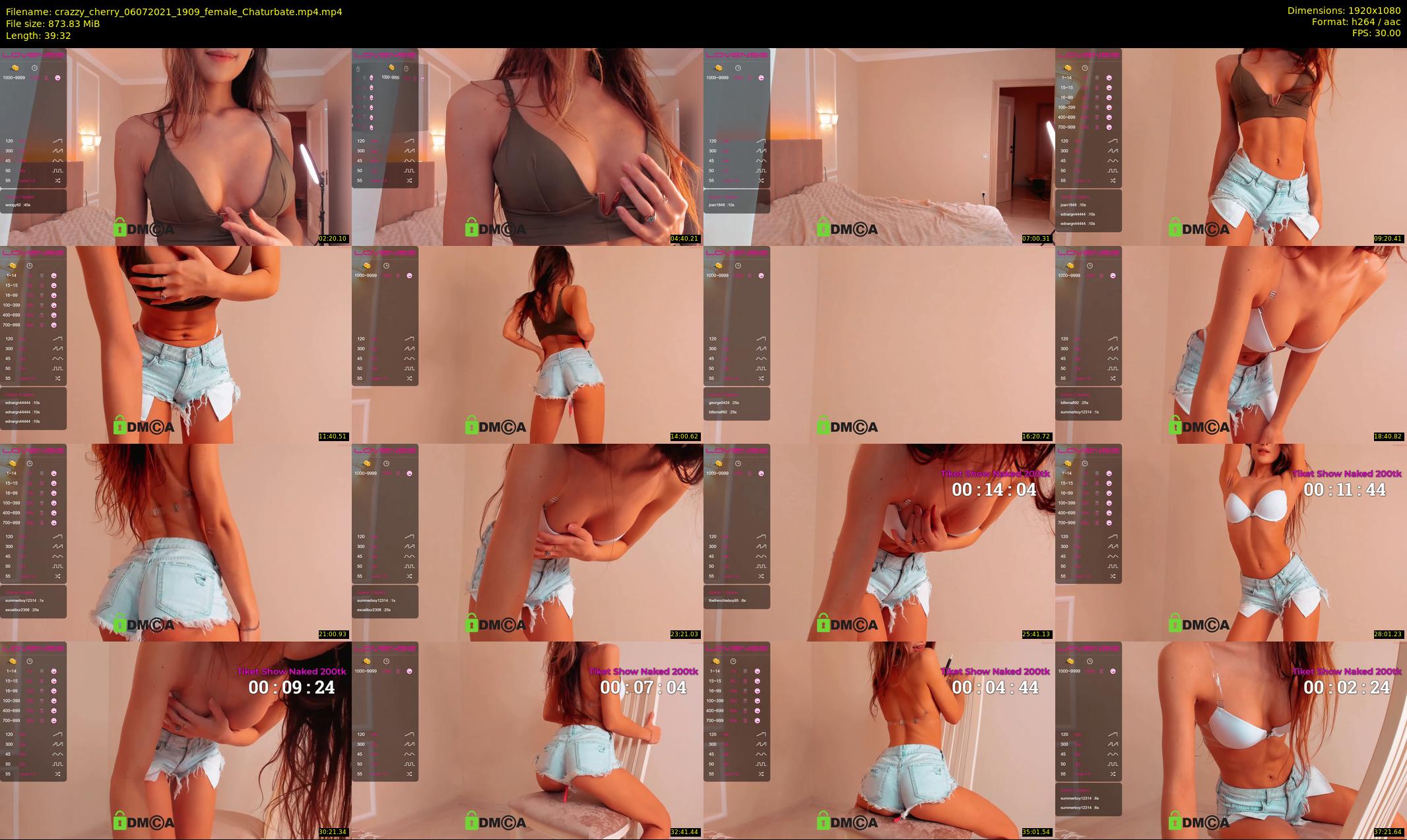 crazzy_cherry — 40 minute Chaturbate female cam show recording, 1080p, Jul 6, 2021