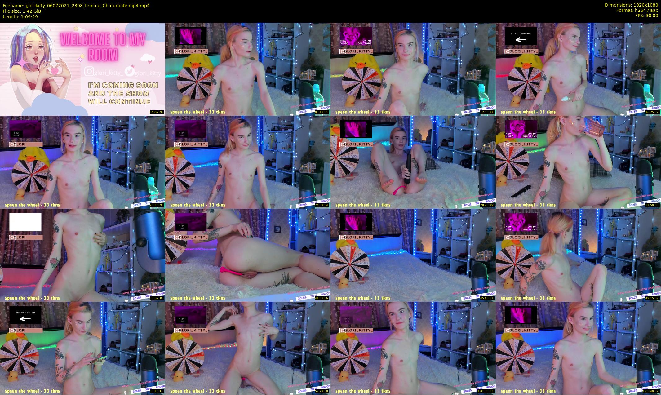 glorikitty — 70 minute Chaturbate female cam show recording, 1080p, Jul 6, 2021