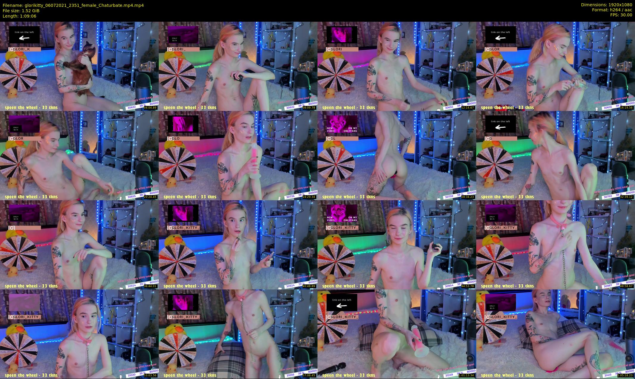 glorikitty — 70 minute Chaturbate female cam show recording, 1080p, Jul 6, 2021