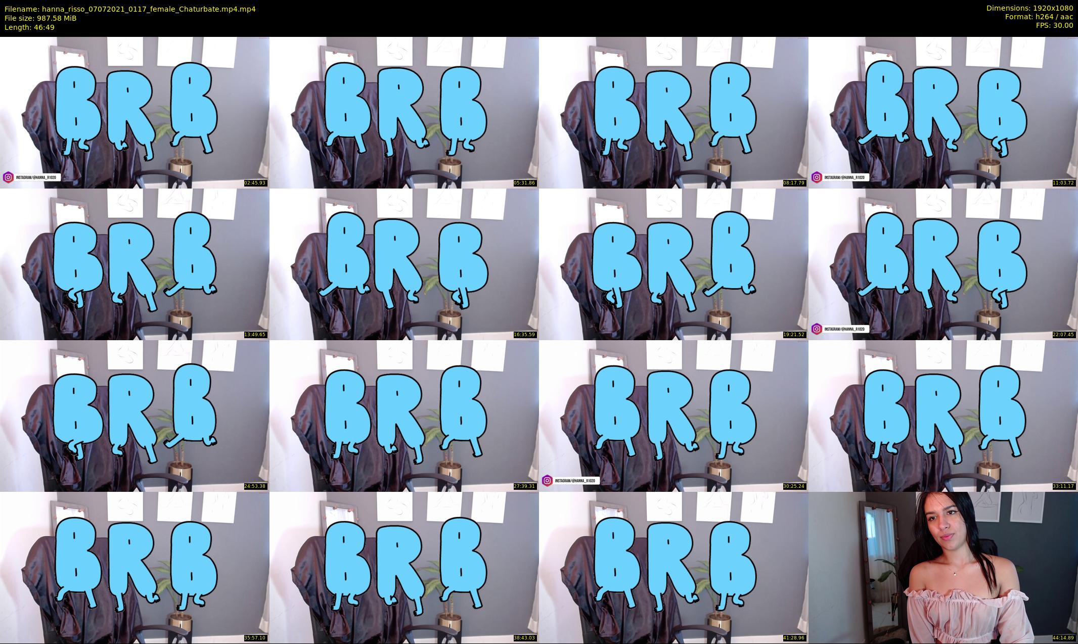 hanna_risso — 47 minute Chaturbate female cam show recording, 1080p, Jul 7, 2021