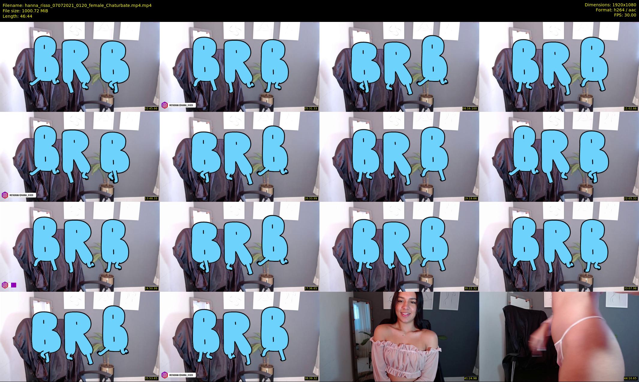 hanna_risso — 47 minute Chaturbate female cam show recording, 1080p, Jul 7, 2021