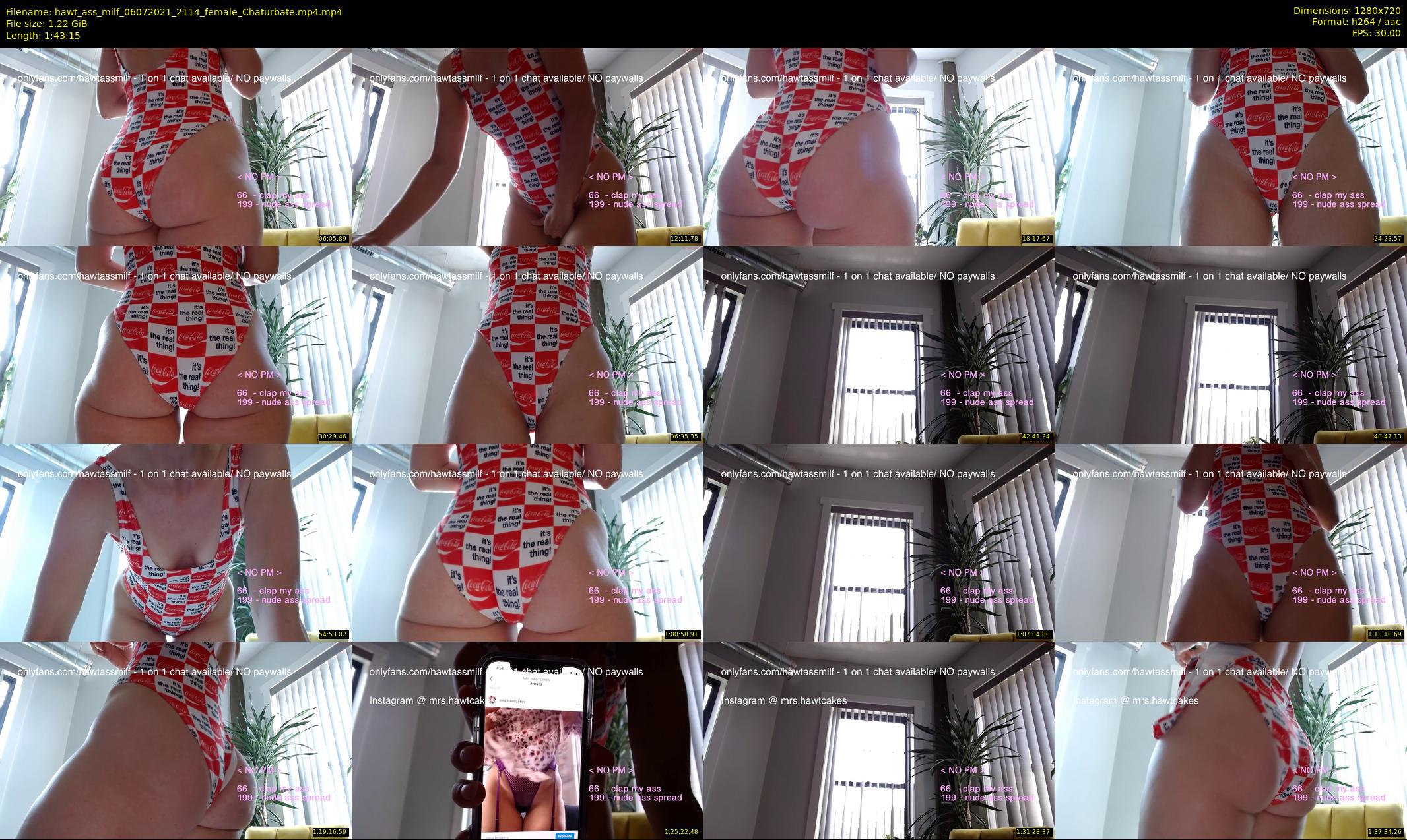 hawt_ass_milf — 104 minute Chaturbate female cam show recording, 720p, Jul 6, 2021
