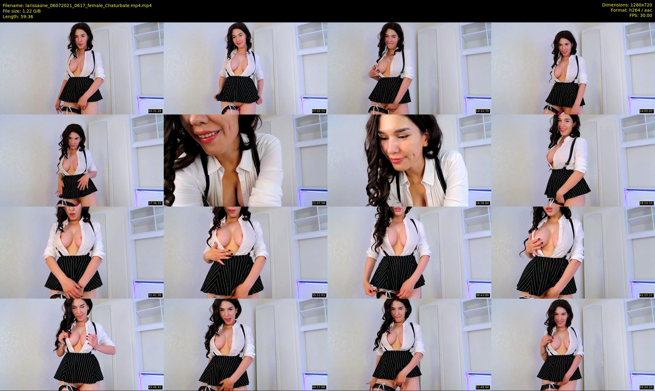 larissaone — 60 minute Chaturbate female cam show recording, 720p, Jul 6, 2021