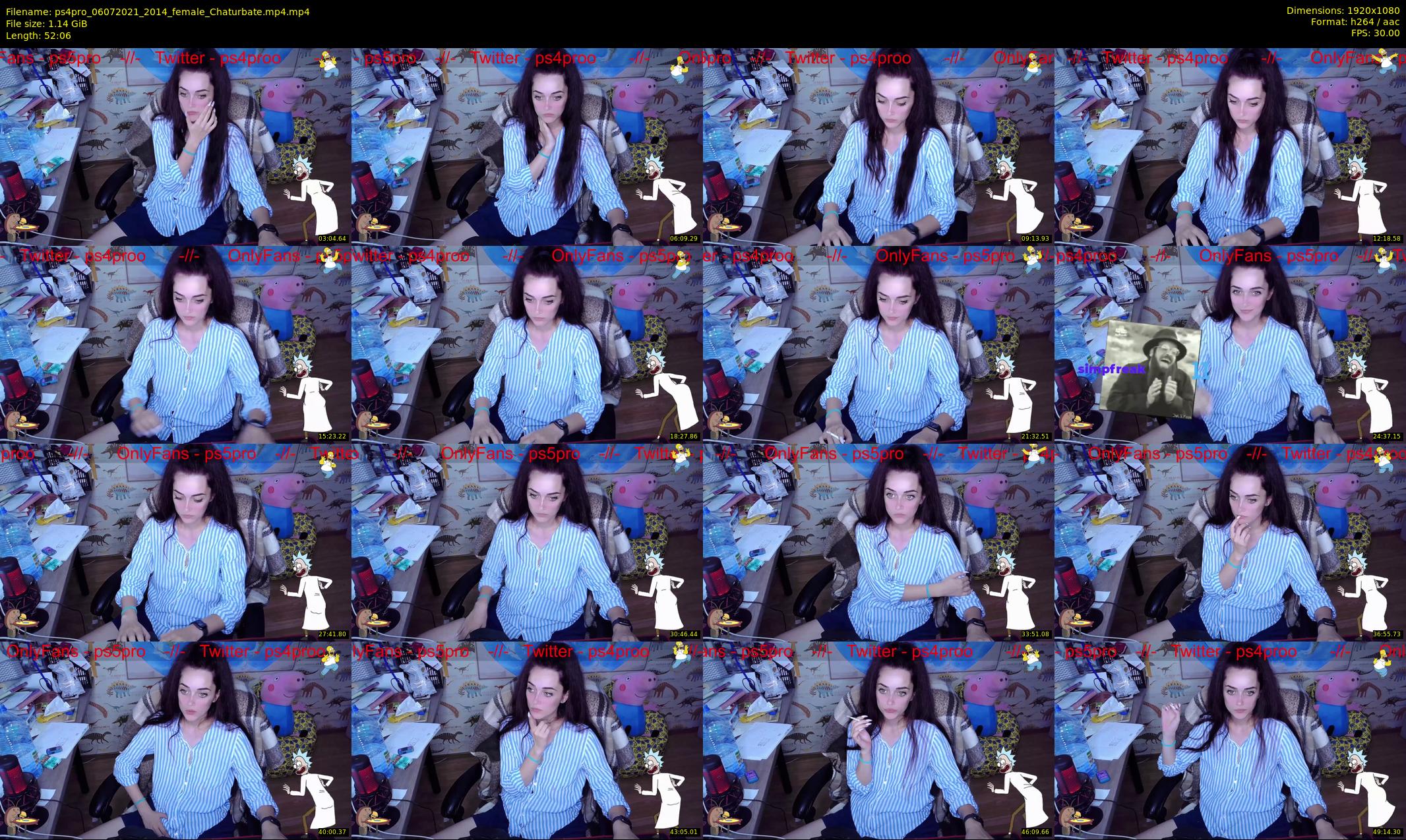 ps4pro — 53 minute Chaturbate female cam show recording, 1080p, Jul 6, 2021