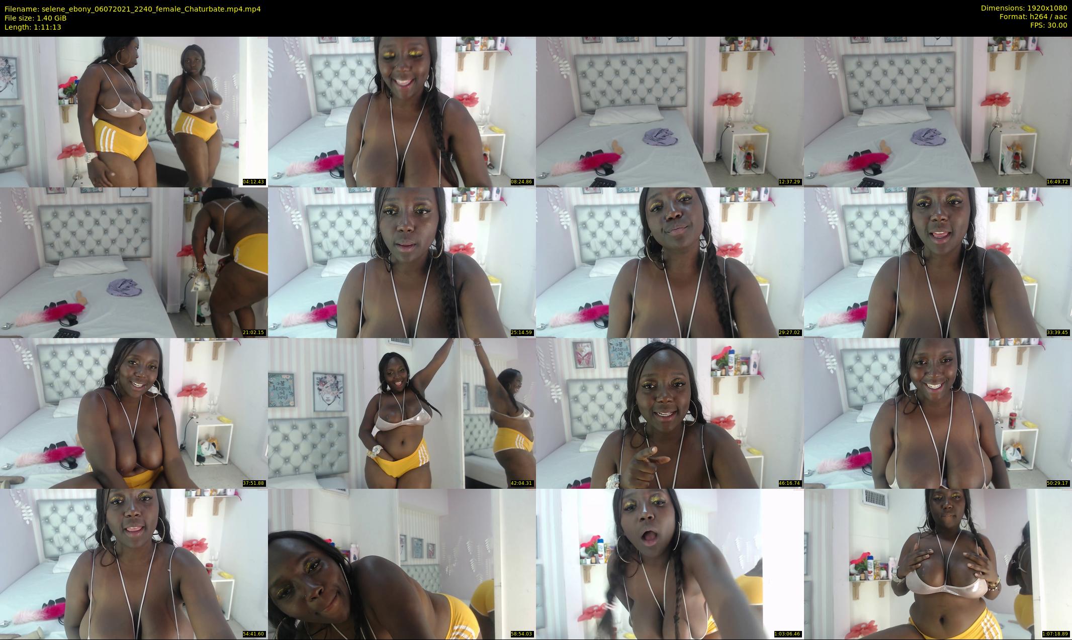 selene_ebony — 72 minute Chaturbate female cam show recording, 1080p, Jul 6, 2021
