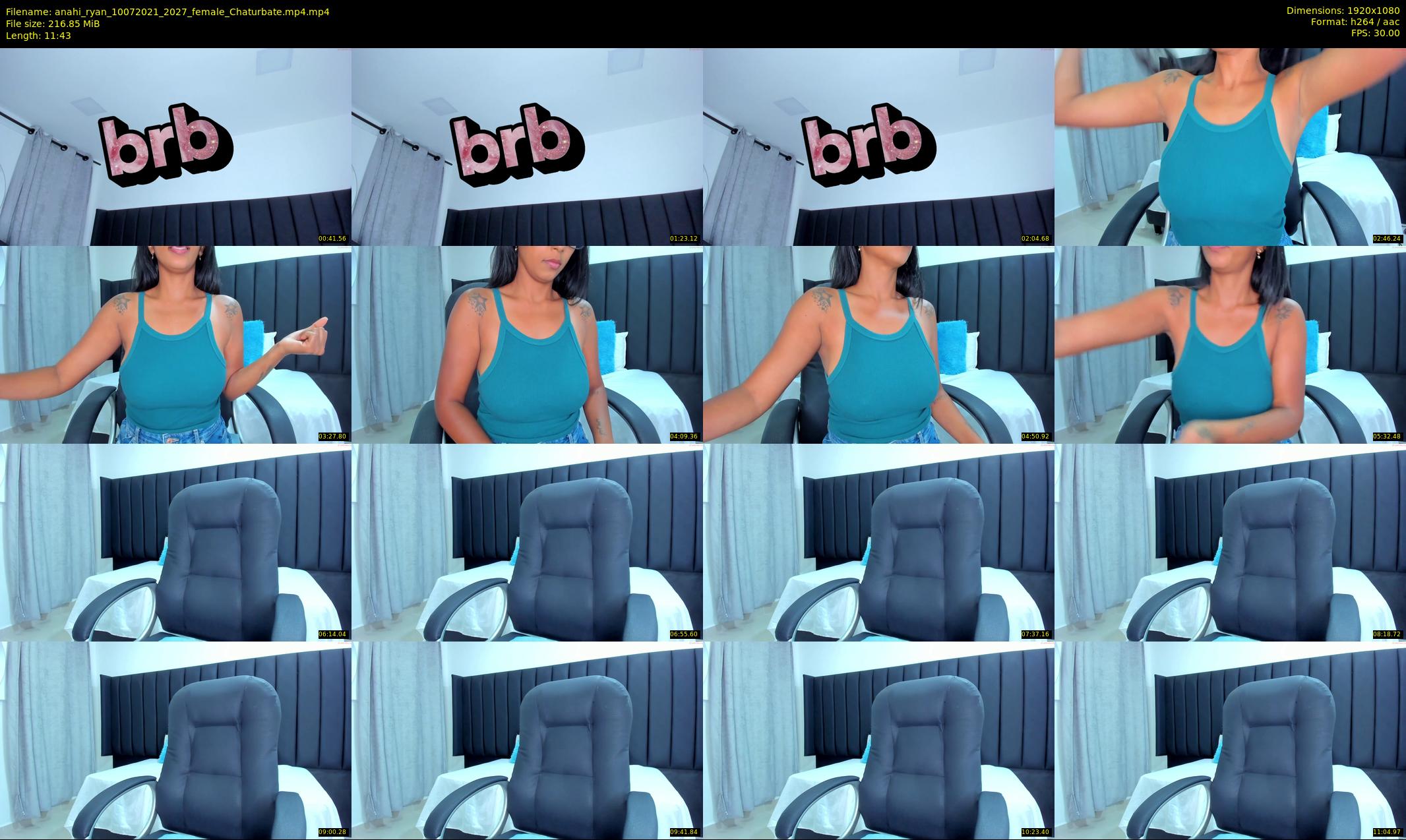 anahi_ryan — 12 minute Chaturbate female cam show recording, 1080p, Jul 10, 2021