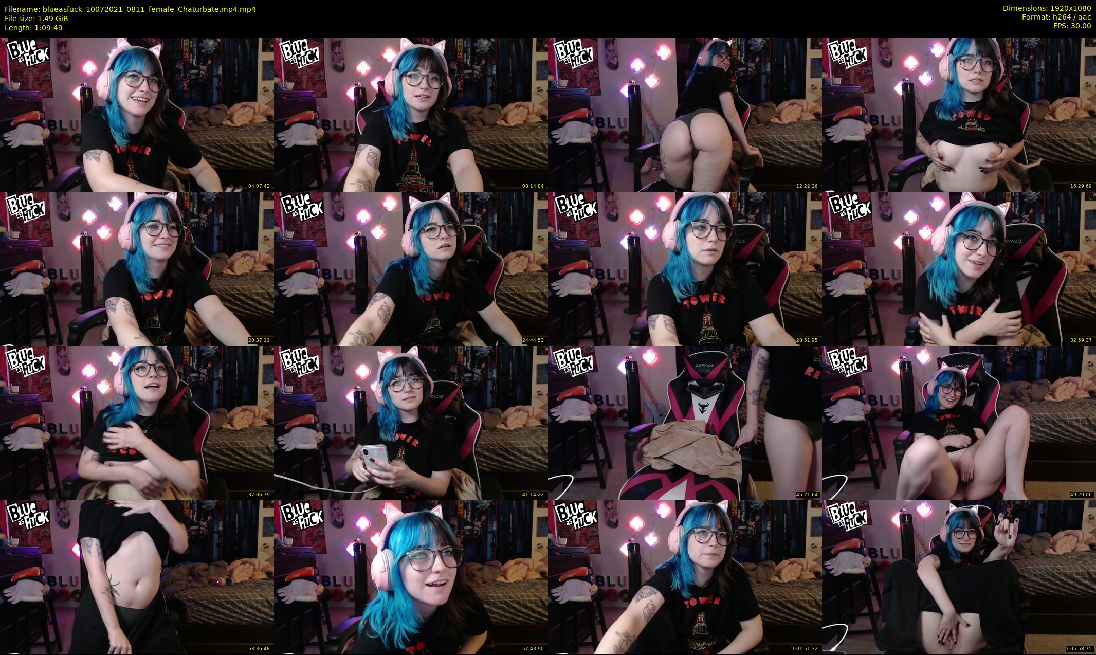 blueasfuck — 70 minute Chaturbate female cam show recording, 1080p, Jul 10, 2021