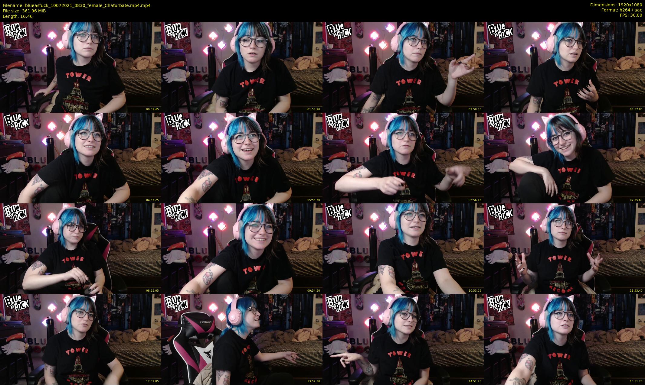 blueasfuck — 17 minute Chaturbate female cam show recording, 1080p, Jul 10, 2021