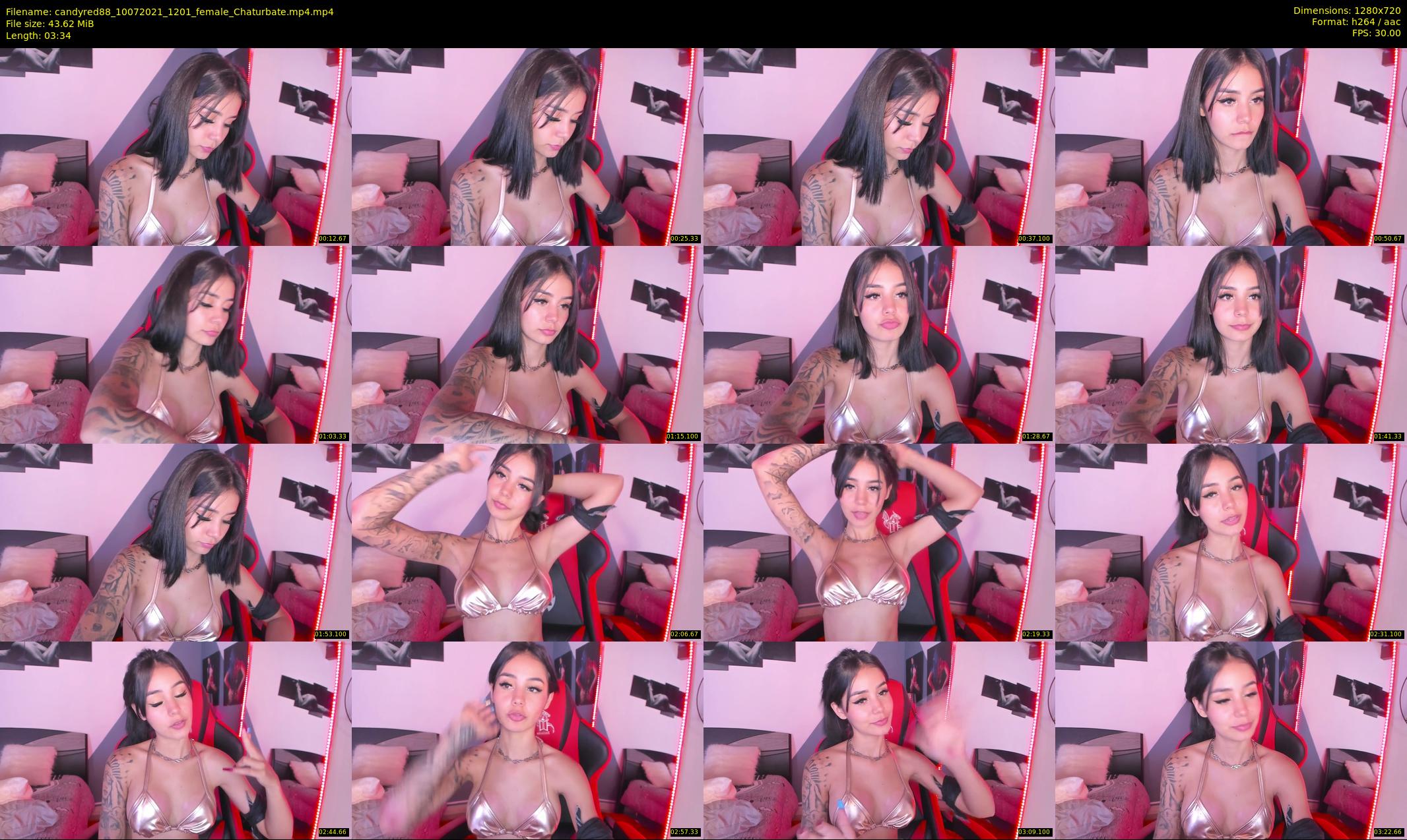 candyred88 — 4 minute Chaturbate female cam show recording, 720p, Jul 10, 2021