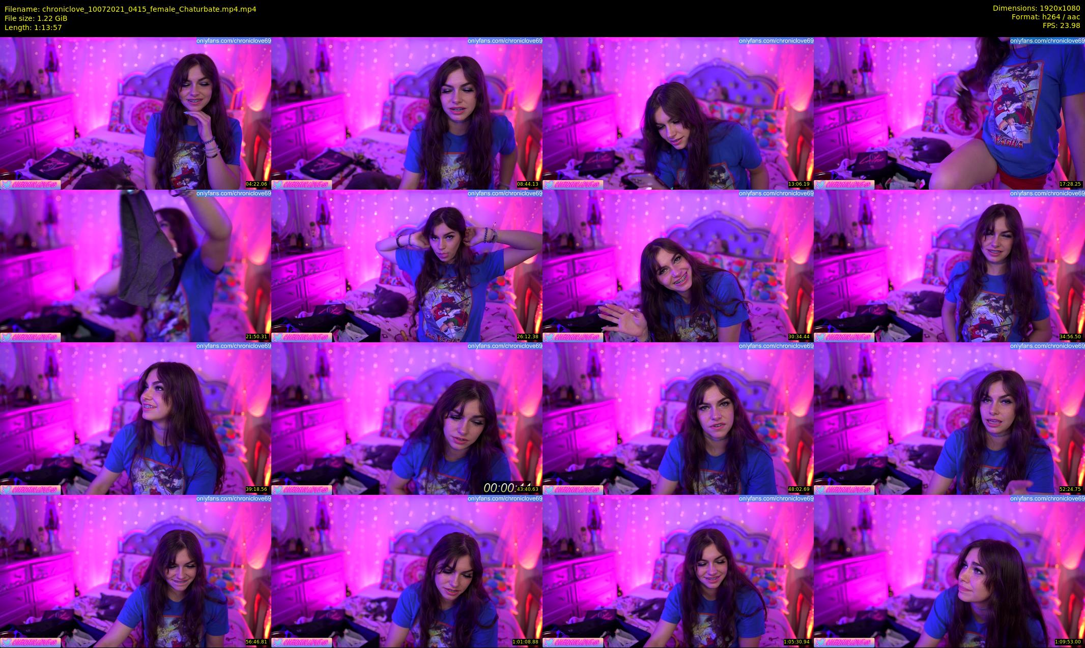 chroniclove — 74 minute Chaturbate female cam show recording, 1080p, Jul 10, 2021