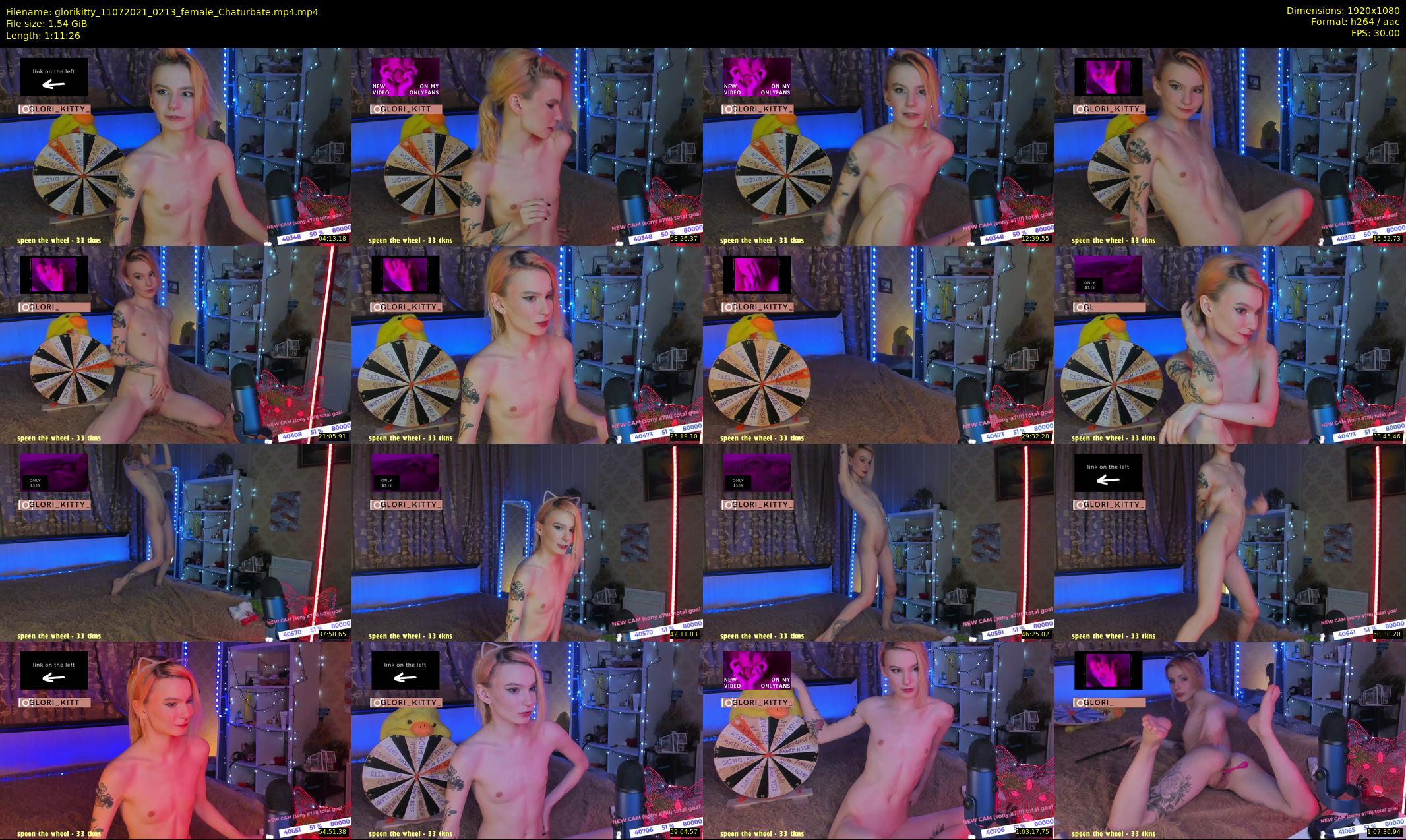 glorikitty — 72 minute Chaturbate female cam show recording, 1080p, Jul 11, 2021
