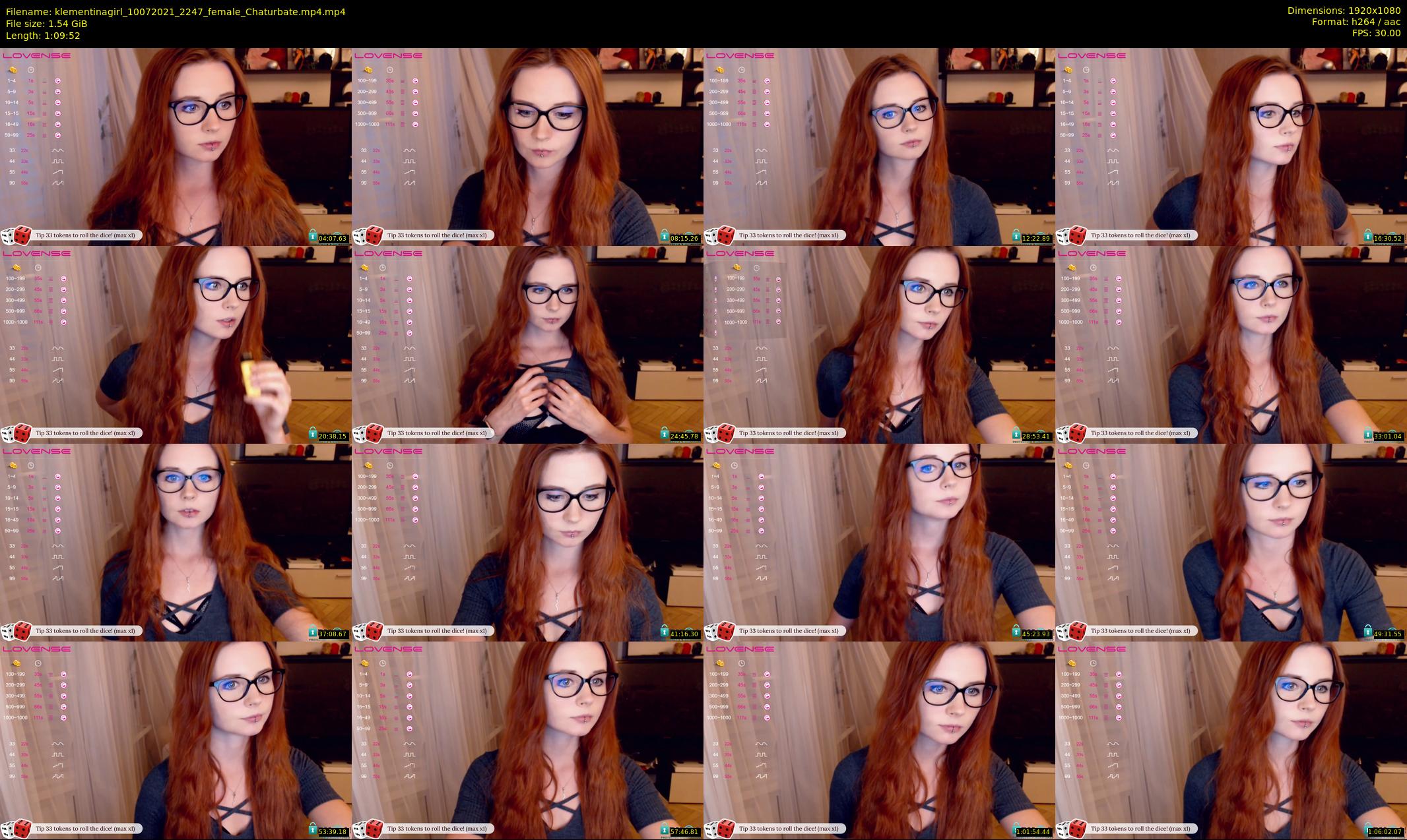 klementinagirl — 70 minute Chaturbate female cam show recording, 1080p, Jul 10, 2021