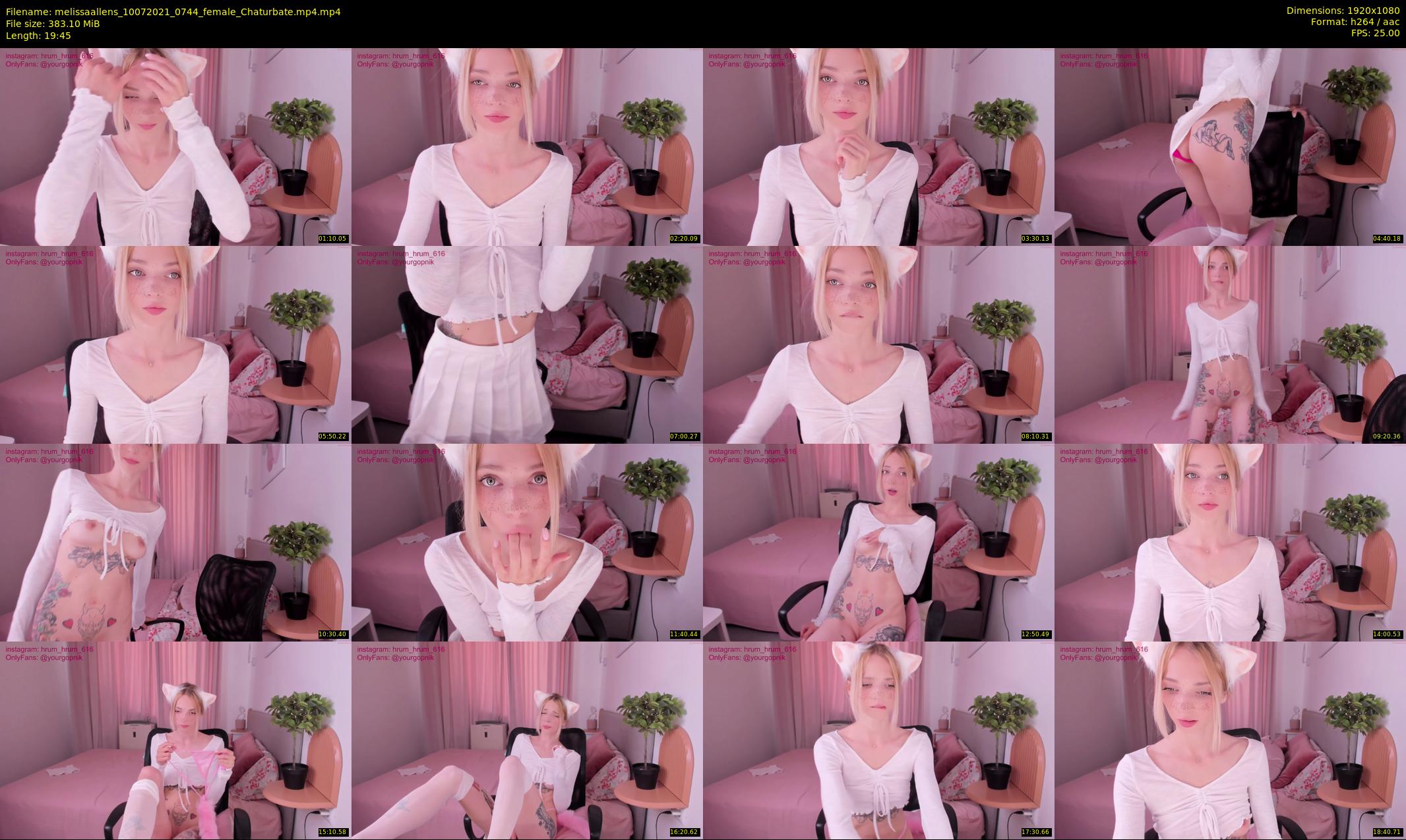 melissaallens — 20 minute Chaturbate female cam show recording, 1080p, Jul 10, 2021