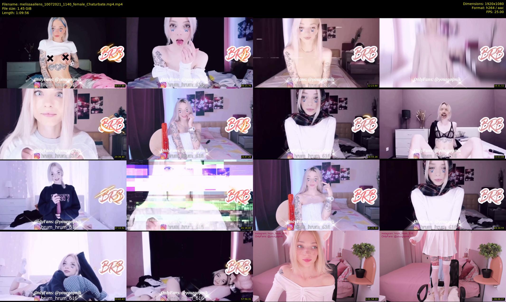 melissaallens — 70 minute Chaturbate female cam show recording, 1080p, Jul 10, 2021