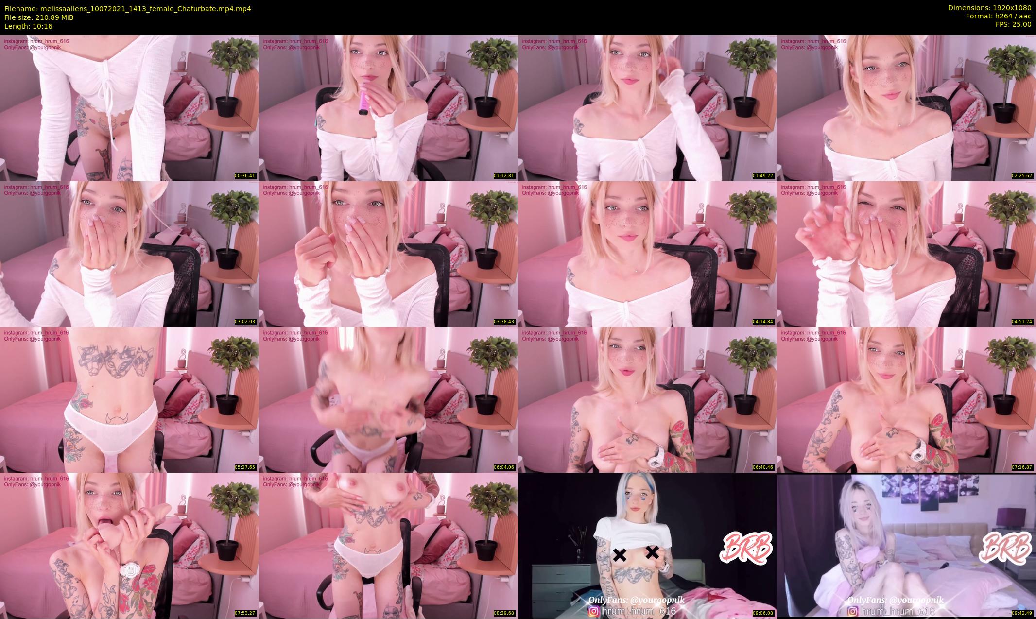 melissaallens — 11 minute Chaturbate female cam show recording, 1080p, Jul 10, 2021