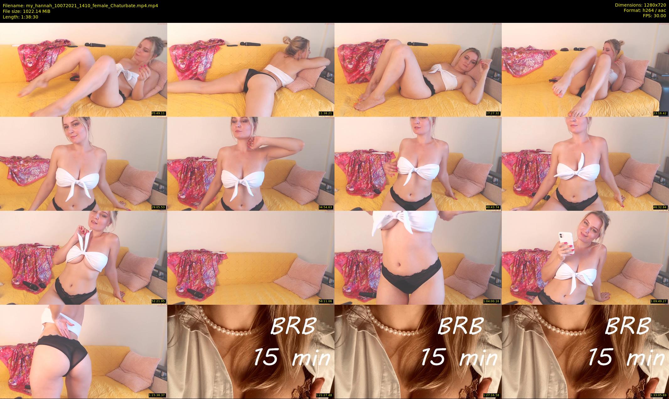 my_hannah — 99 minute Chaturbate female cam show recording, 720p, Jul 10, 2021