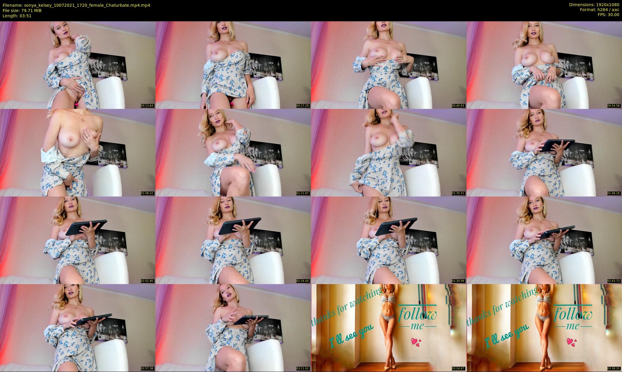 sonya_kelsey — 4 minute Chaturbate female cam show recording, 1080p, Jul 10, 2021