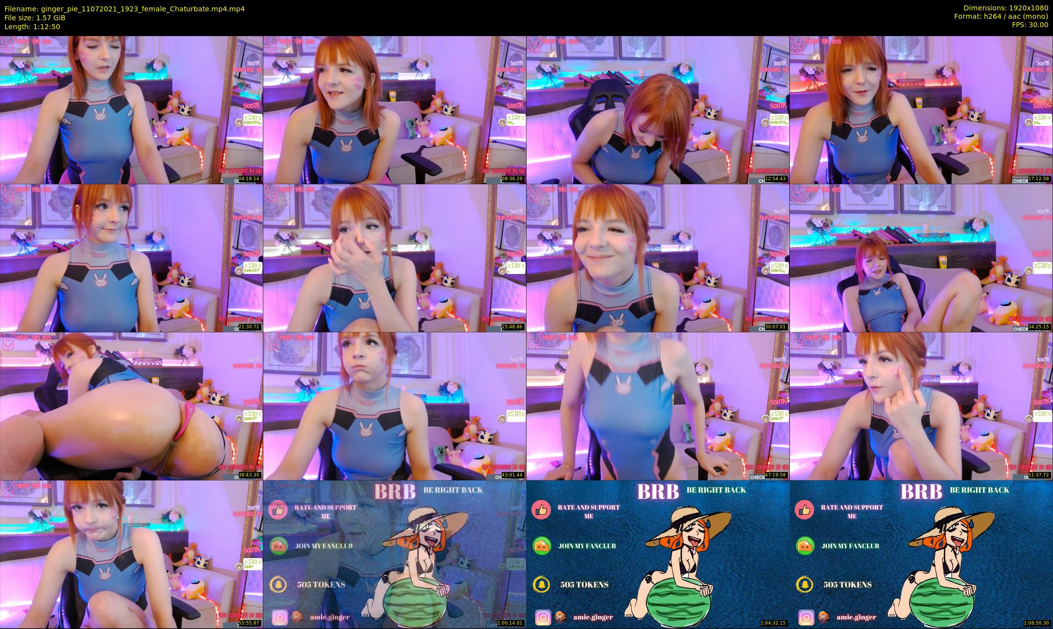 ginger_pie — 73 minute Chaturbate female cam show recording, 1080p, Jul 11, 2021