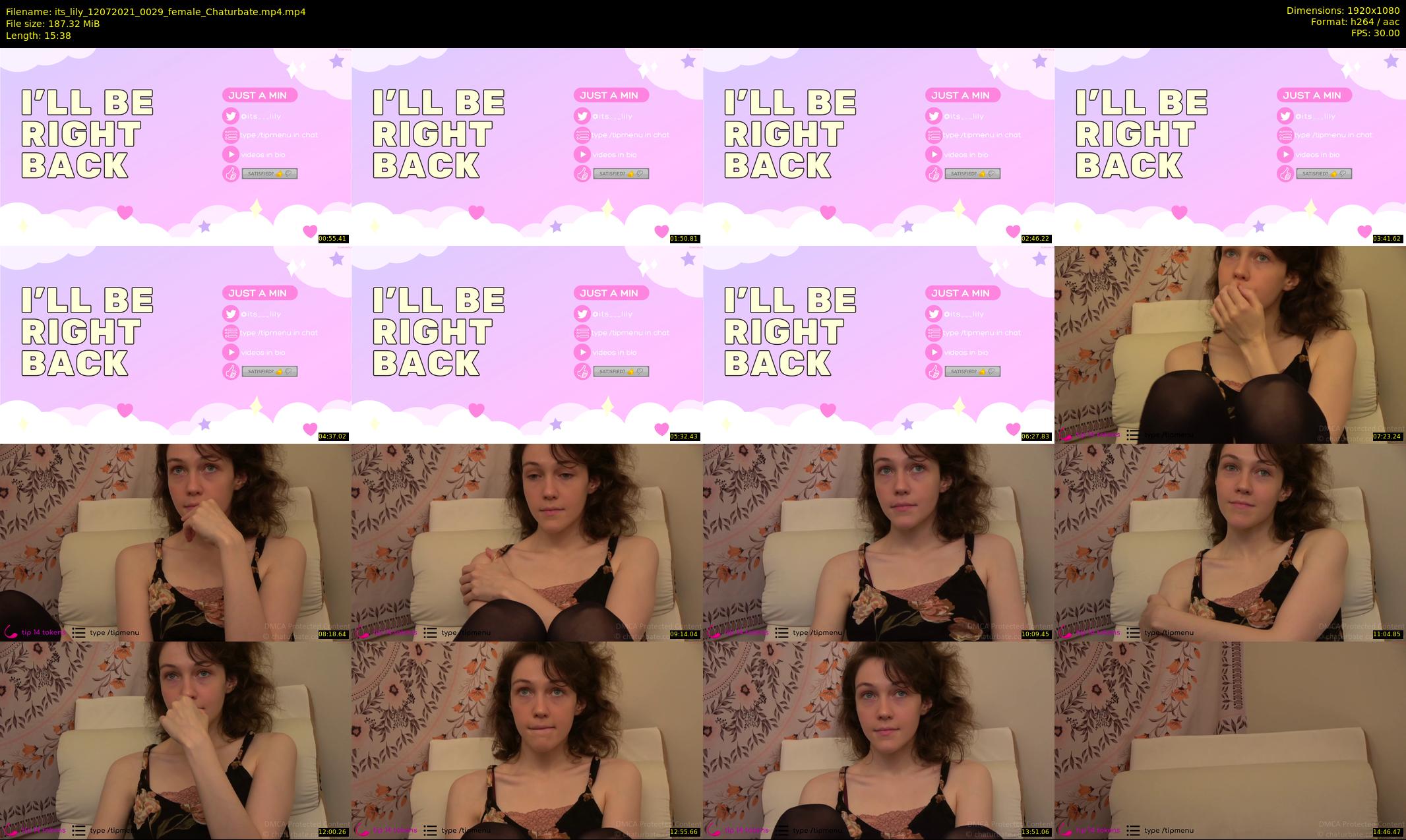 its_lily — 16 minute Chaturbate female cam show recording, 1080p, Jul 12, 2021