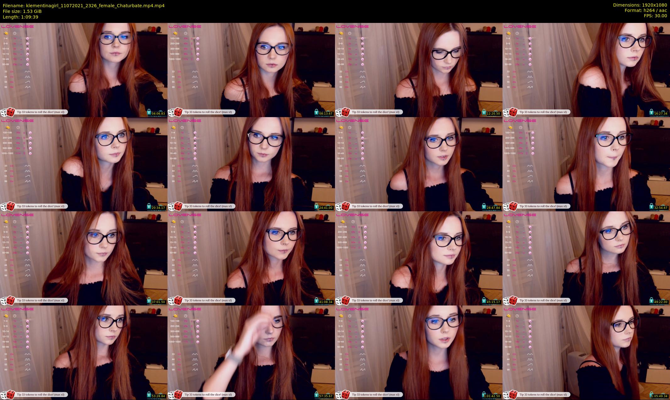 klementinagirl — 70 minute Chaturbate female cam show recording, 1080p, Jul 11, 2021