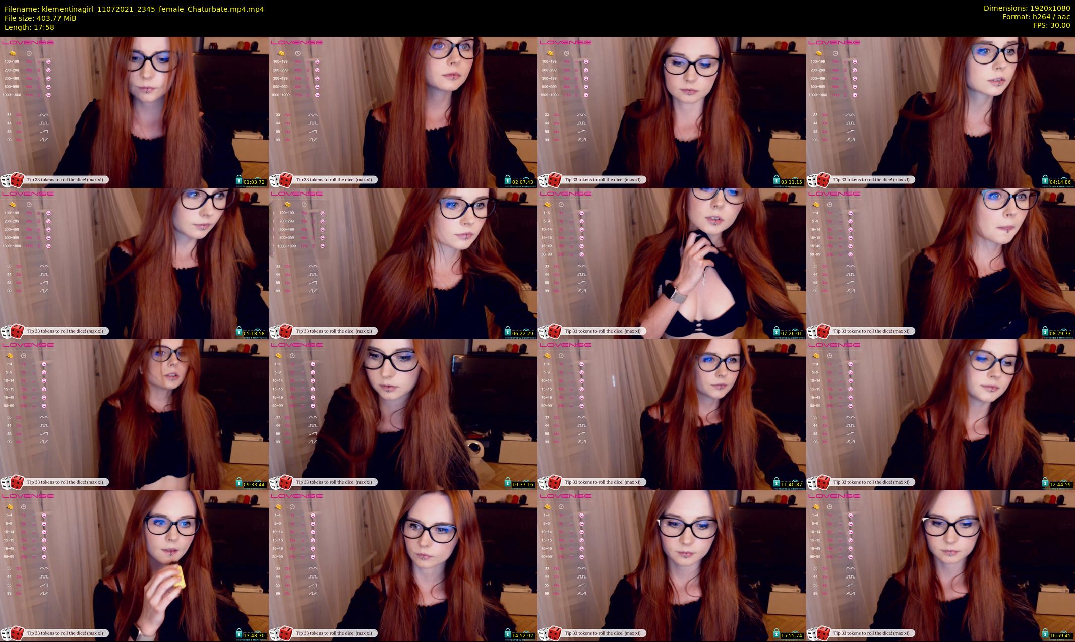 klementinagirl — 18 minute Chaturbate female cam show recording, 1080p, Jul 11, 2021