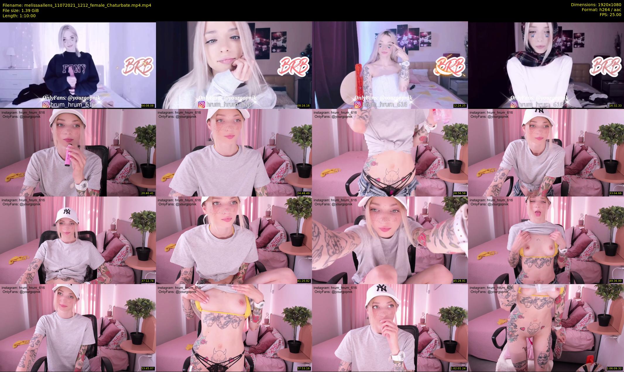 melissaallens — 70 minute Chaturbate female cam show recording, 1080p, Jul 11, 2021