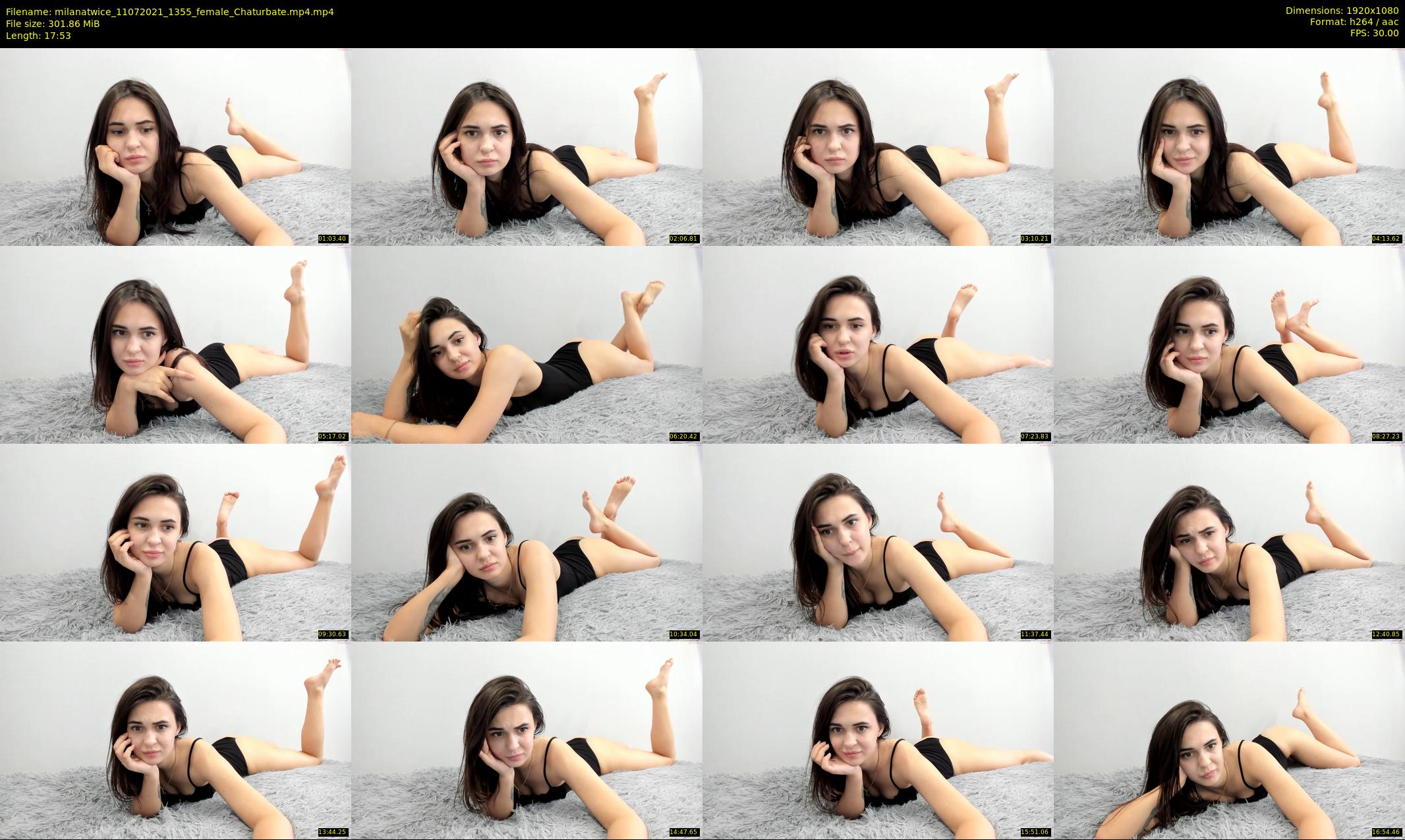 milanatwice — 18 minute Chaturbate female cam show recording, 1080p, Jul 11, 2021