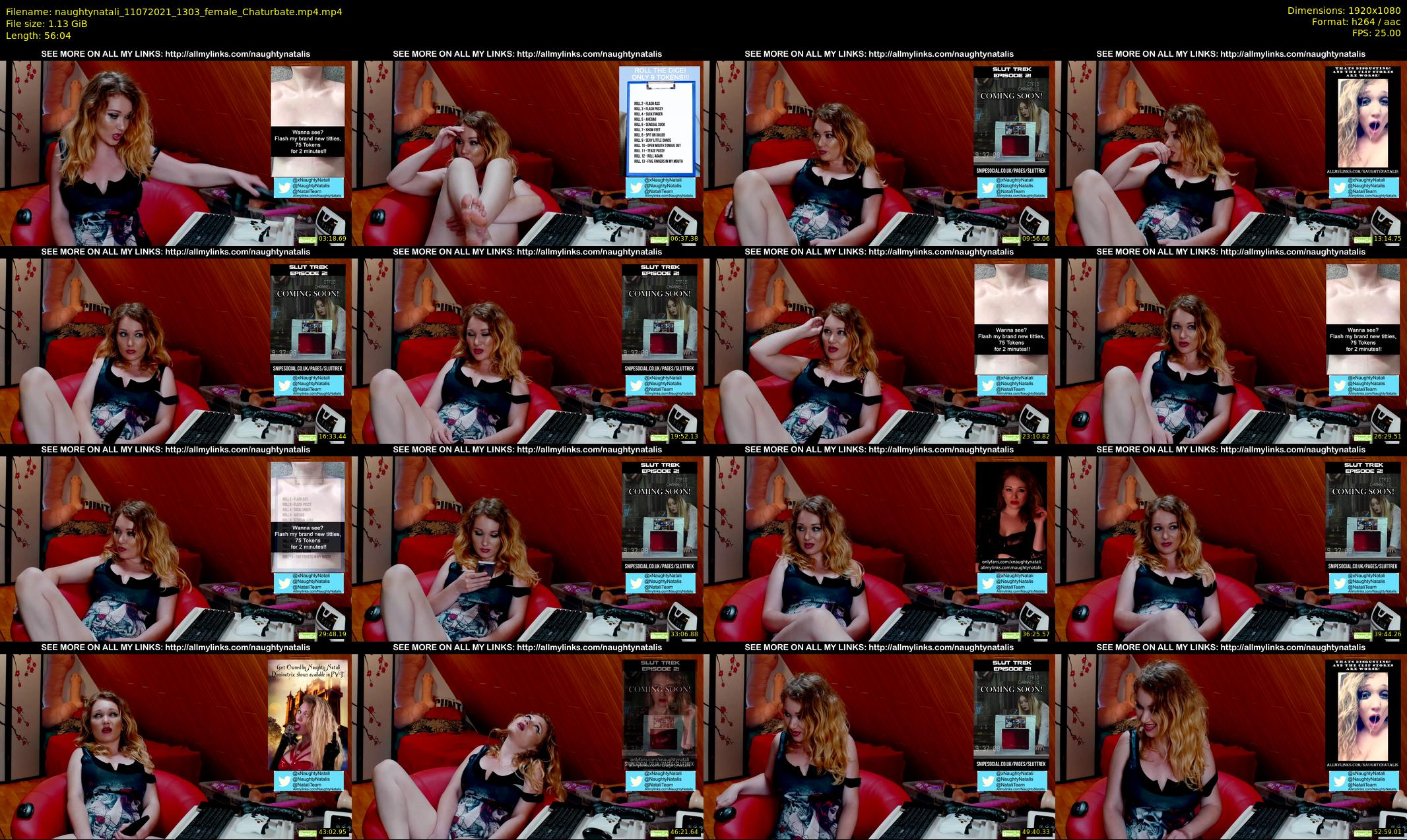 naughtynatali — 57 minute Chaturbate female cam show recording, 1080p, Jul 11, 2021