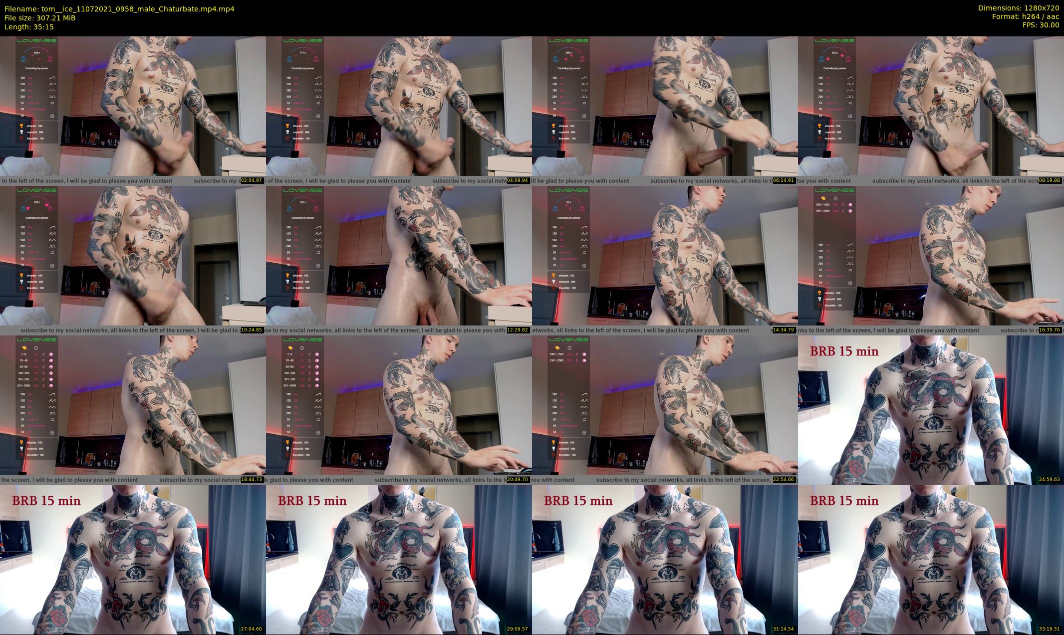 tom__ice — 36 minute Chaturbate male cam show recording, 720p, Jul 11, 2021