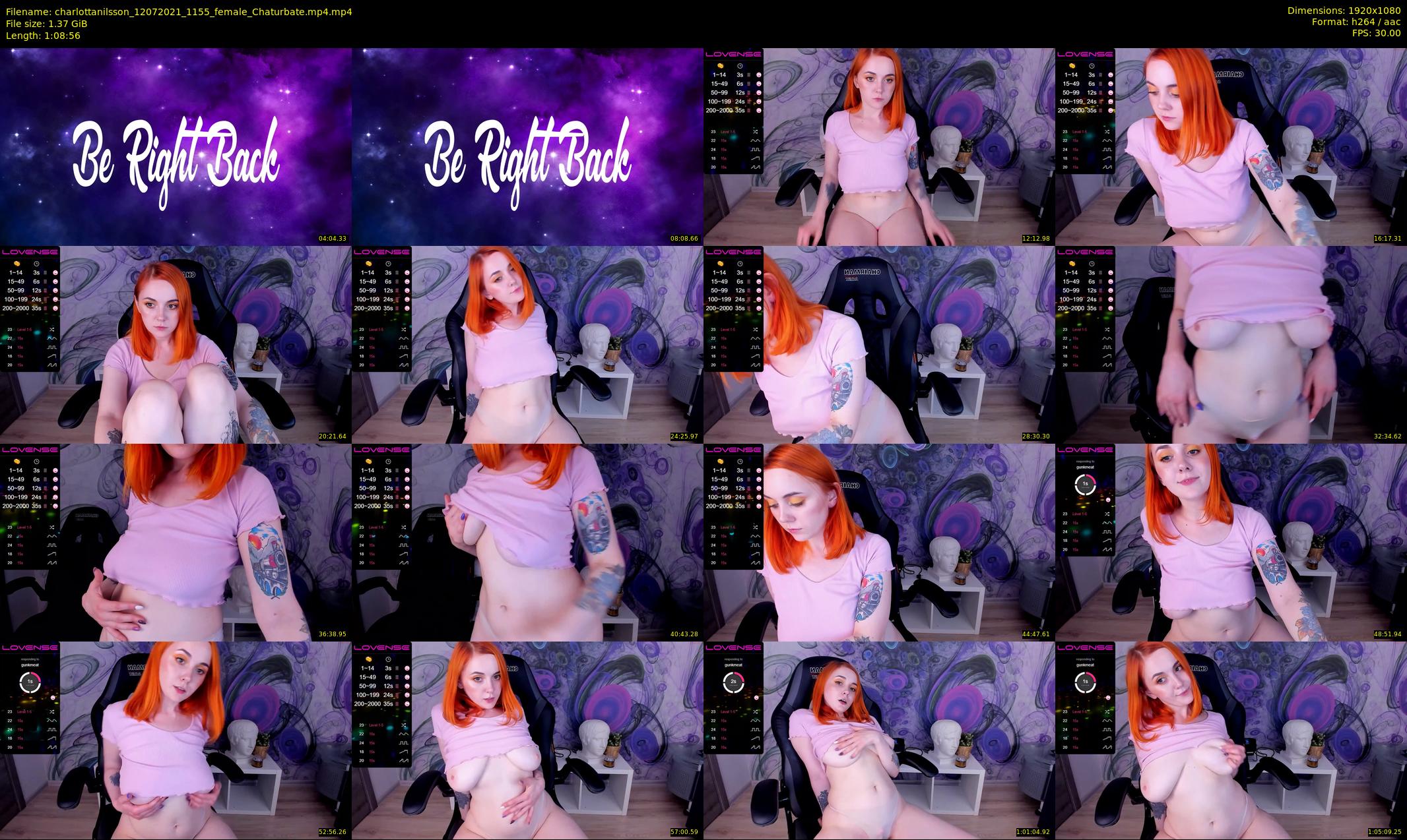 charlottanilsson — 69 minute Chaturbate female cam show recording, 1080p, Jul 12, 2021